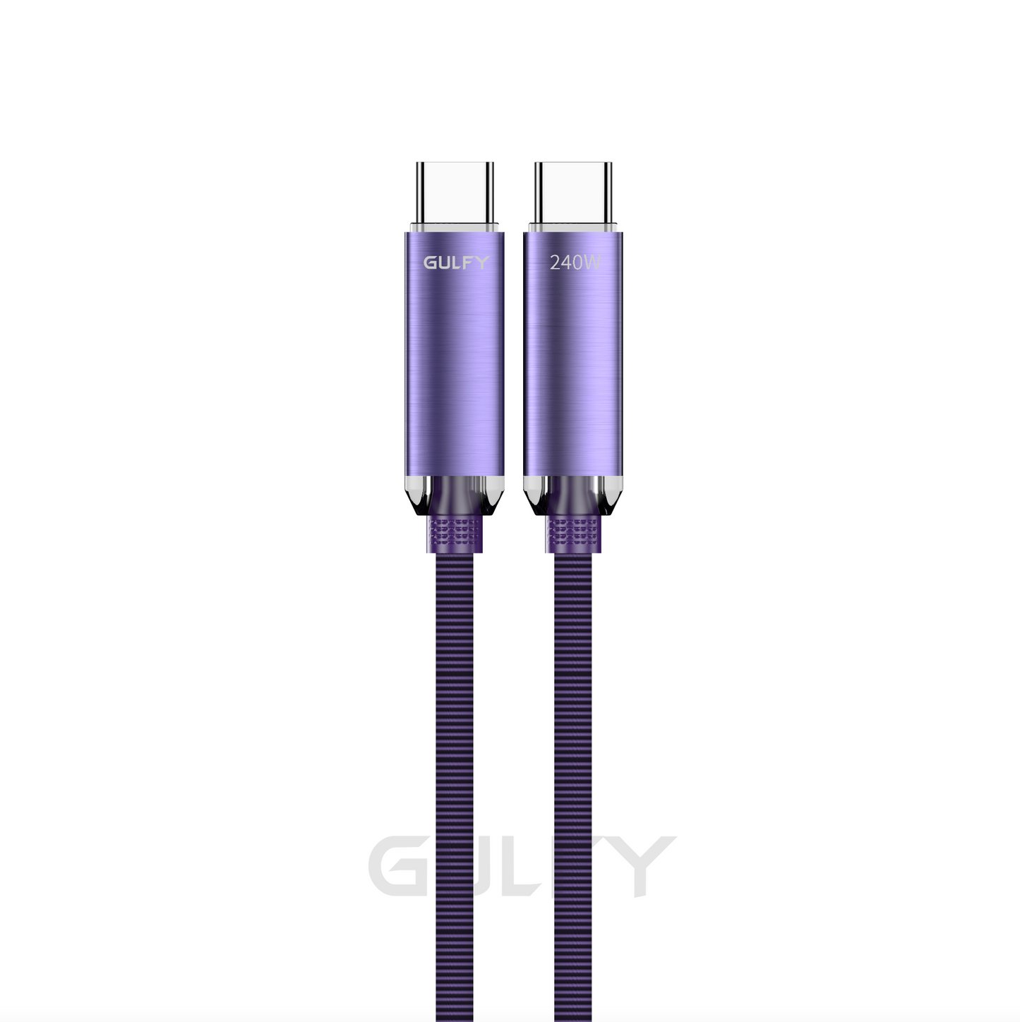 GULFY 240W USB-C to USB-C Fast Charging & Sync Cable (2m, Multi-color, Aluminum alloy & Nylon)