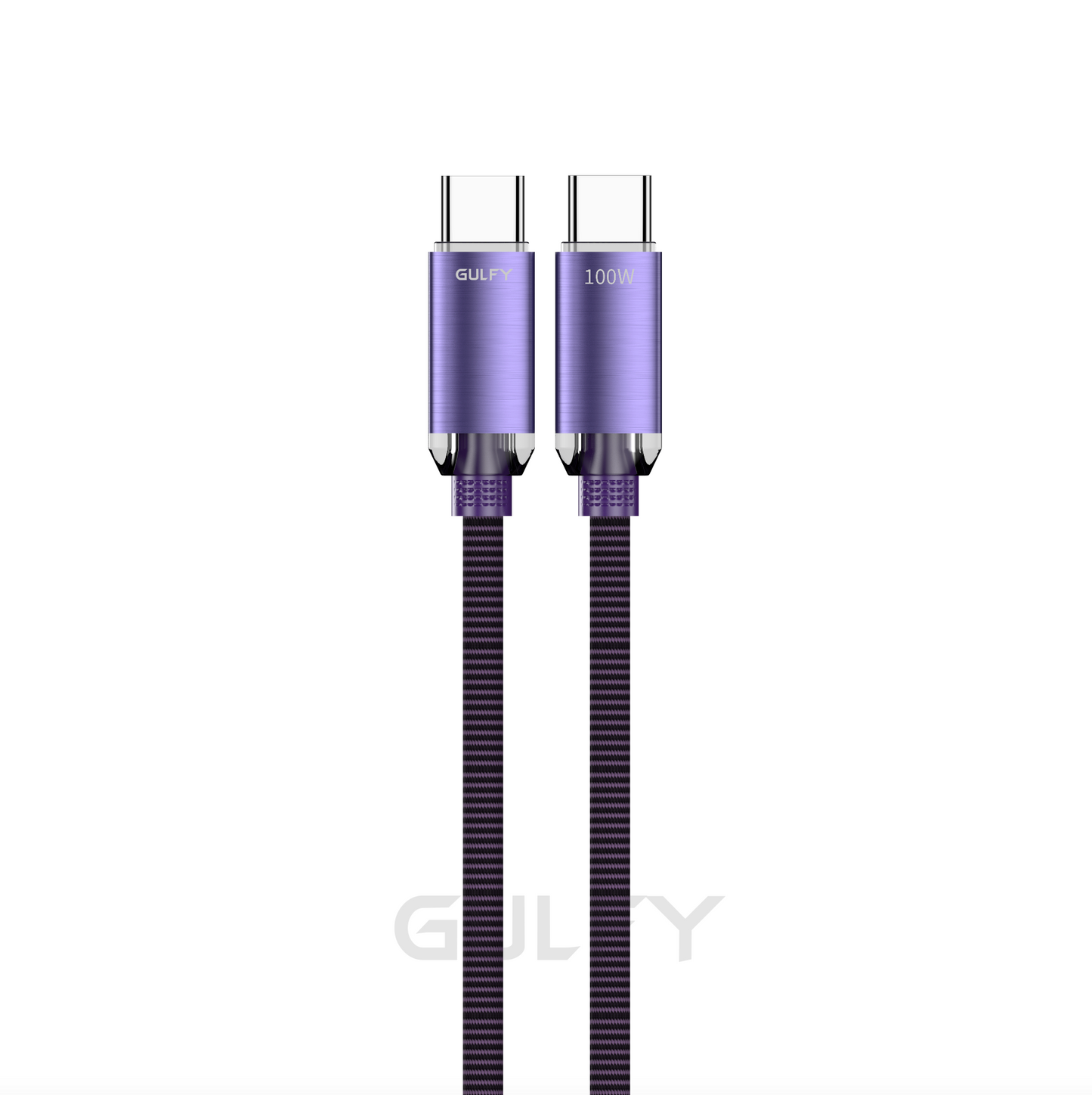 GULFY 100W USB-C to USB-C Fast Charging & Sync Cable (2m, Multi-color, Nylon)