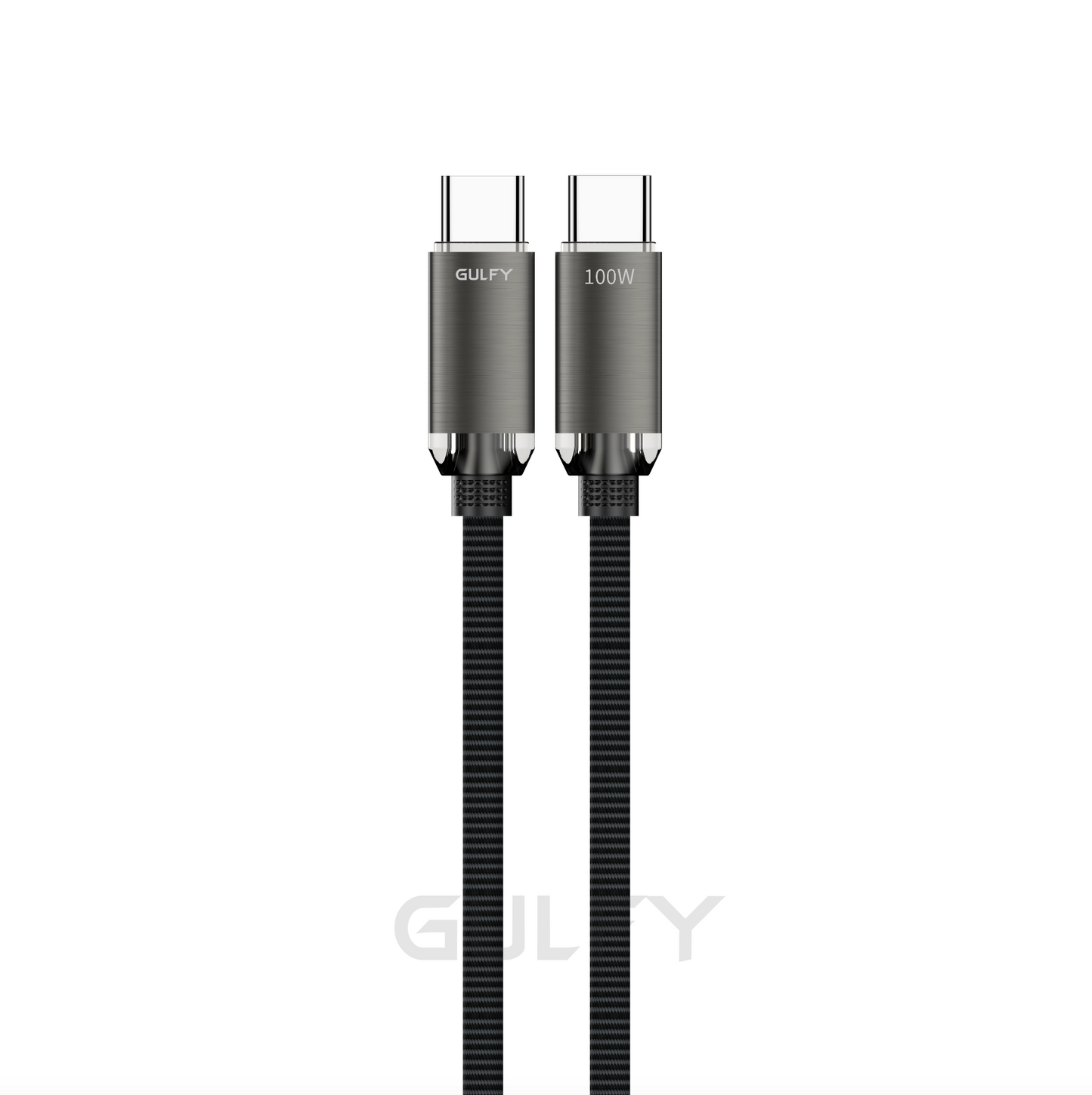 GULFY 100W USB-C to USB-C Fast Charging & Sync Cable (2m, Multi-color, Nylon)