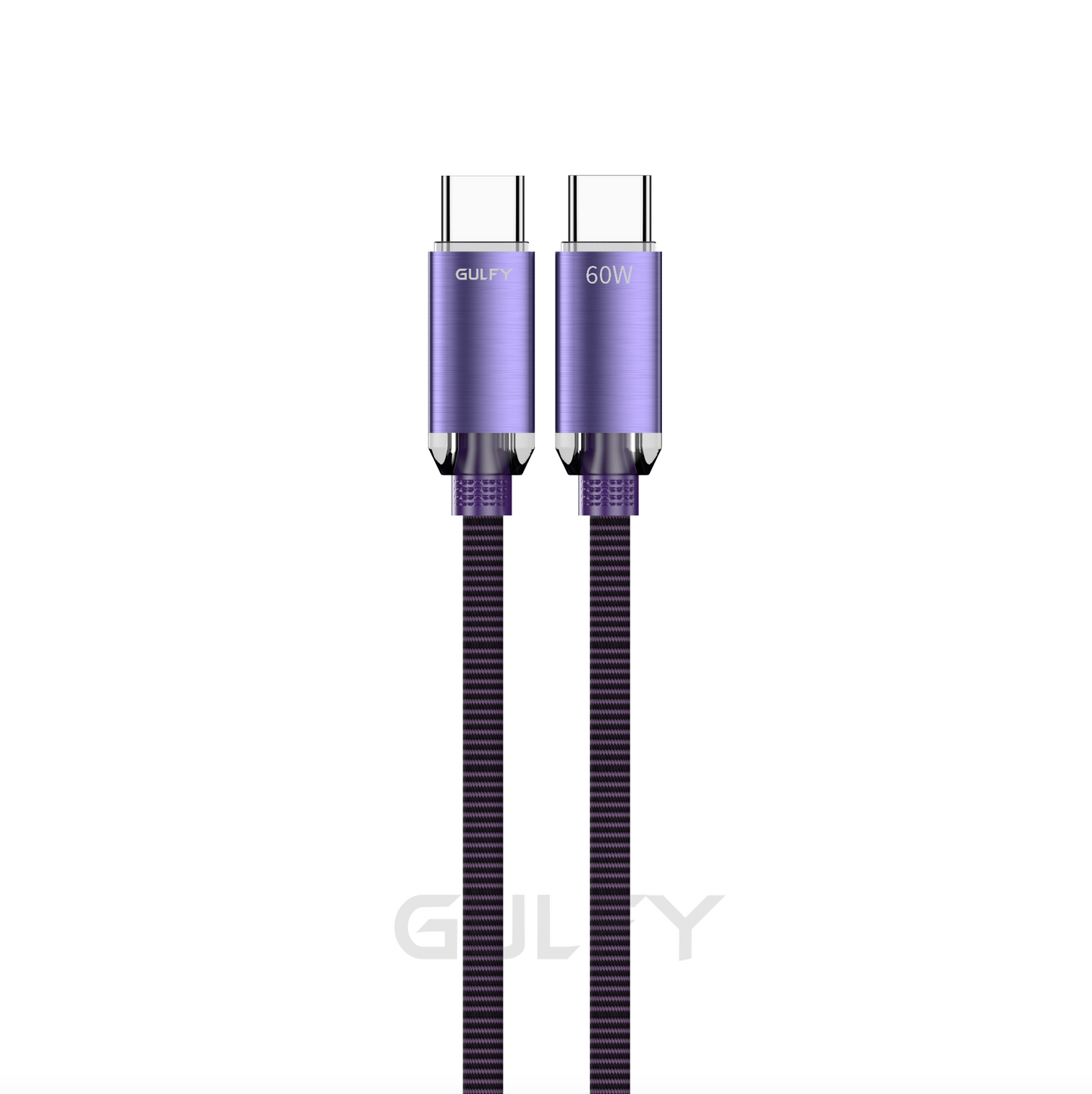 GULFY USB-C to USB-C Fast Charging & Sync Cable (60W, 1m, Multi-color, Aluminum alloy & Nylon)