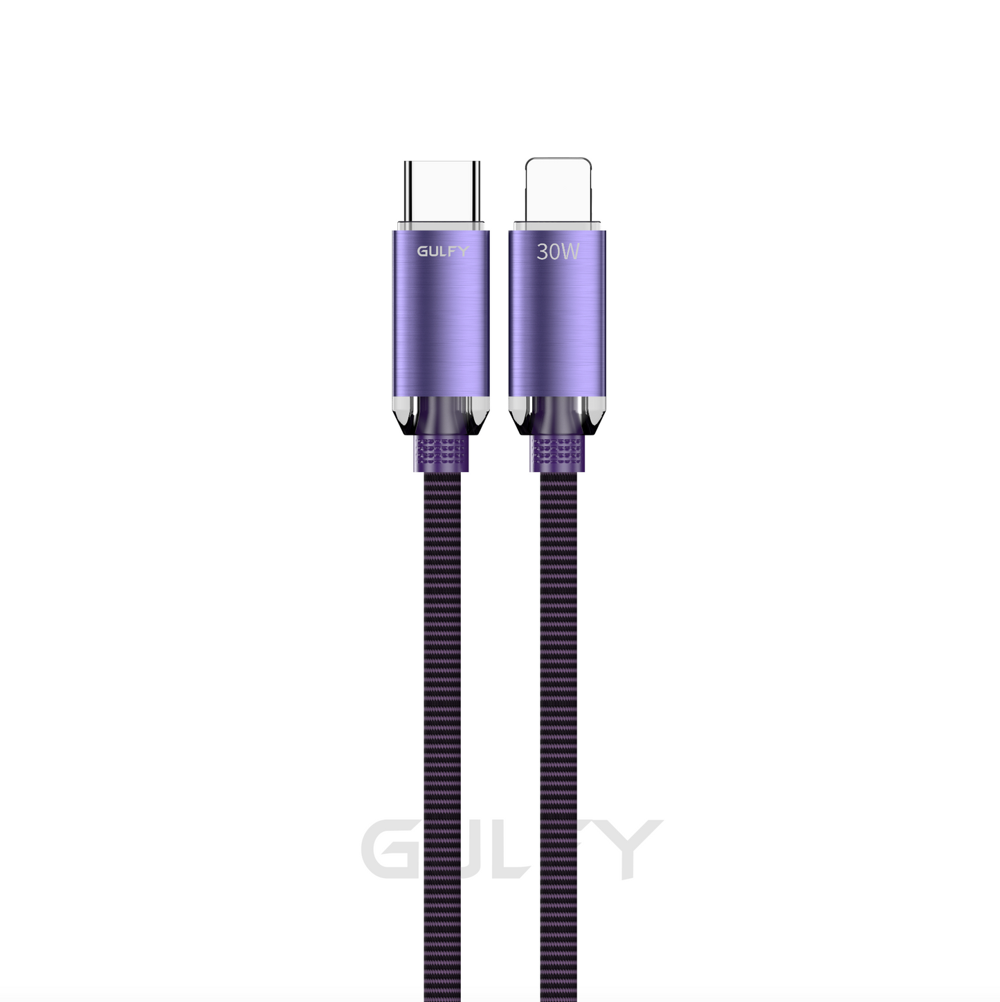 GULFY USB-C to Lightning Fast Charging & Sync Cable (1m, Multi-color, Nylon)