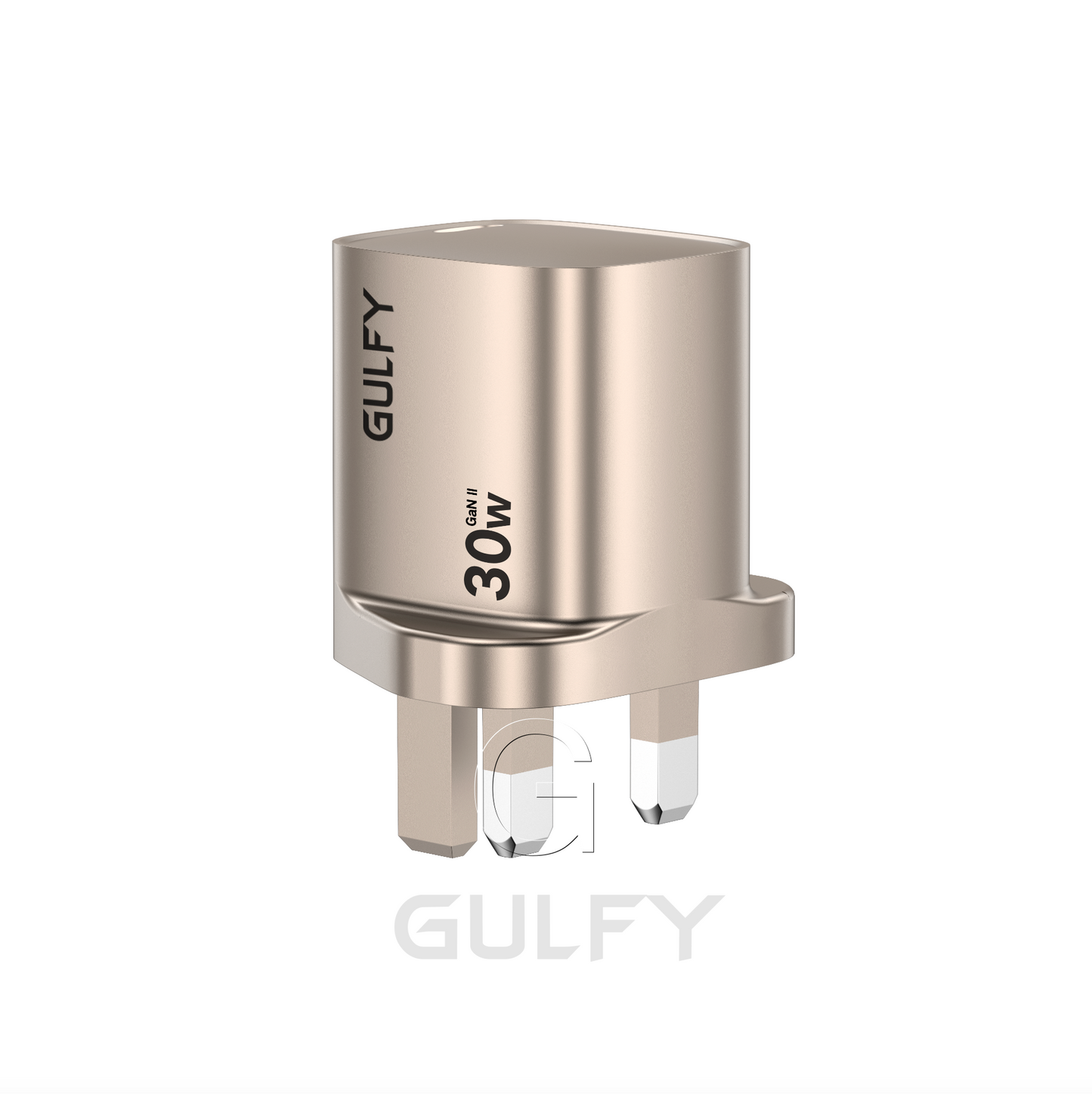 GULFY 30W USB-C UK Plug Charger| Fast Charging (Titanium desert gold)