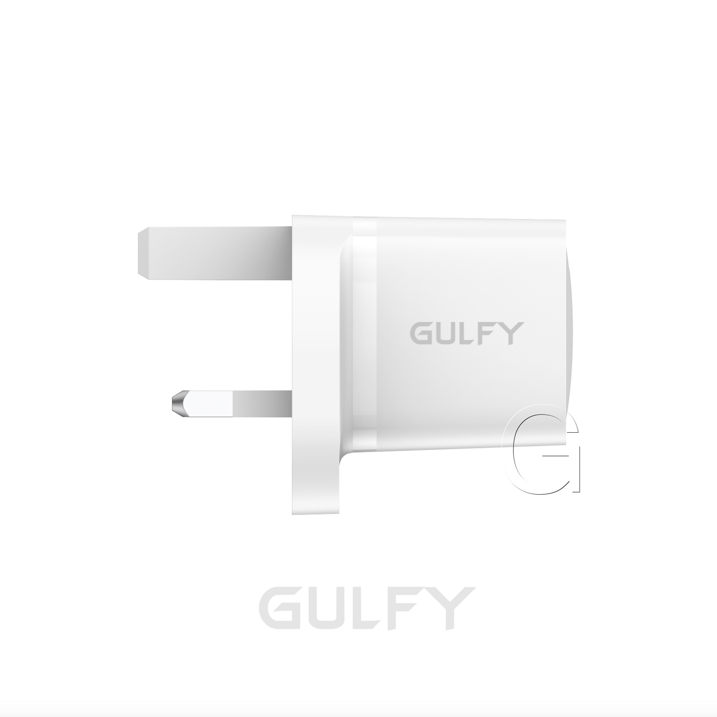 GULFY 20W USB-C UK Plug Charger| Fast Charging (White)