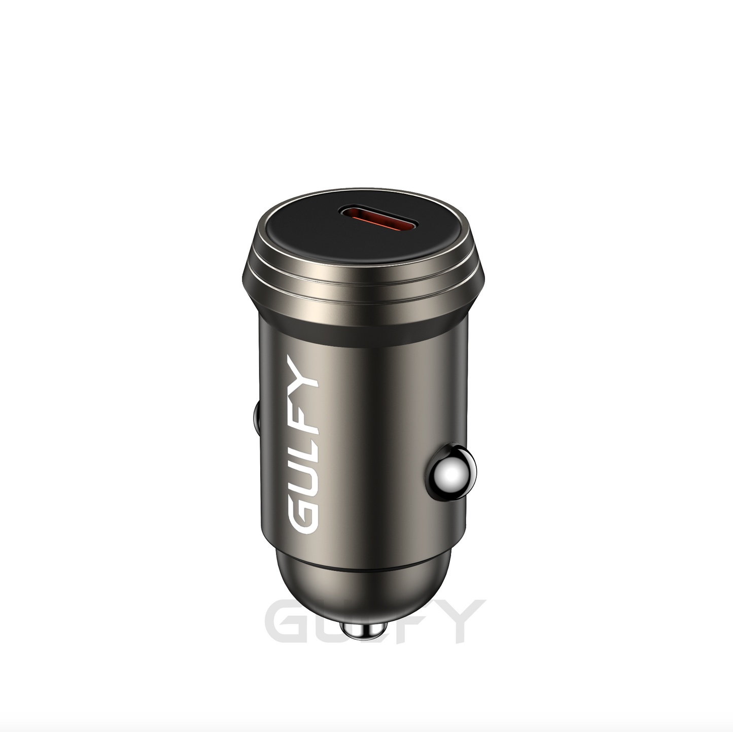 GULFY USB-C Car Charger ( 30W, Brown, with Lightning cable)