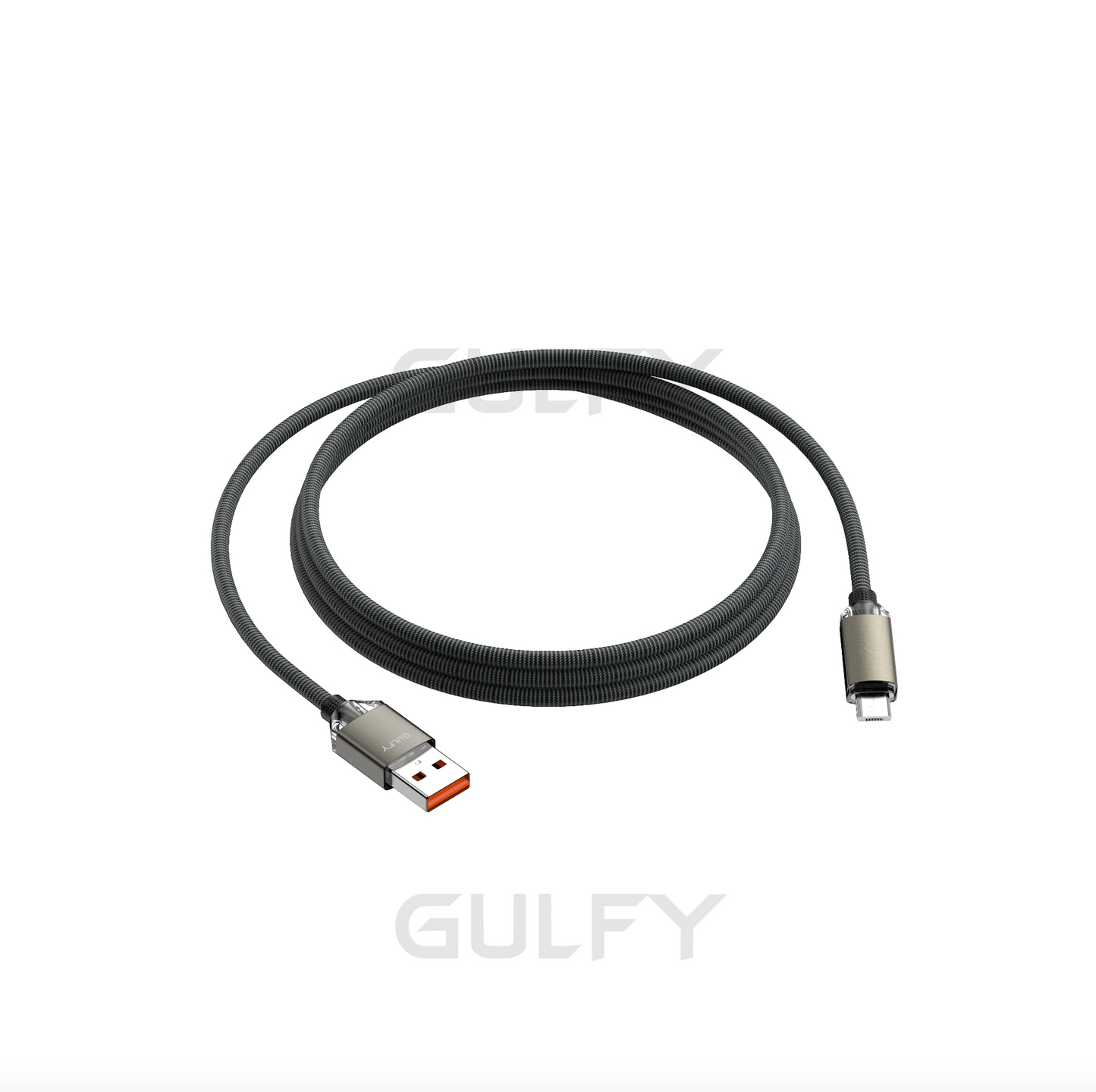GULFY USB to Micro Fast Charging & Sync Cable (1m, Multi-color, Nylon)