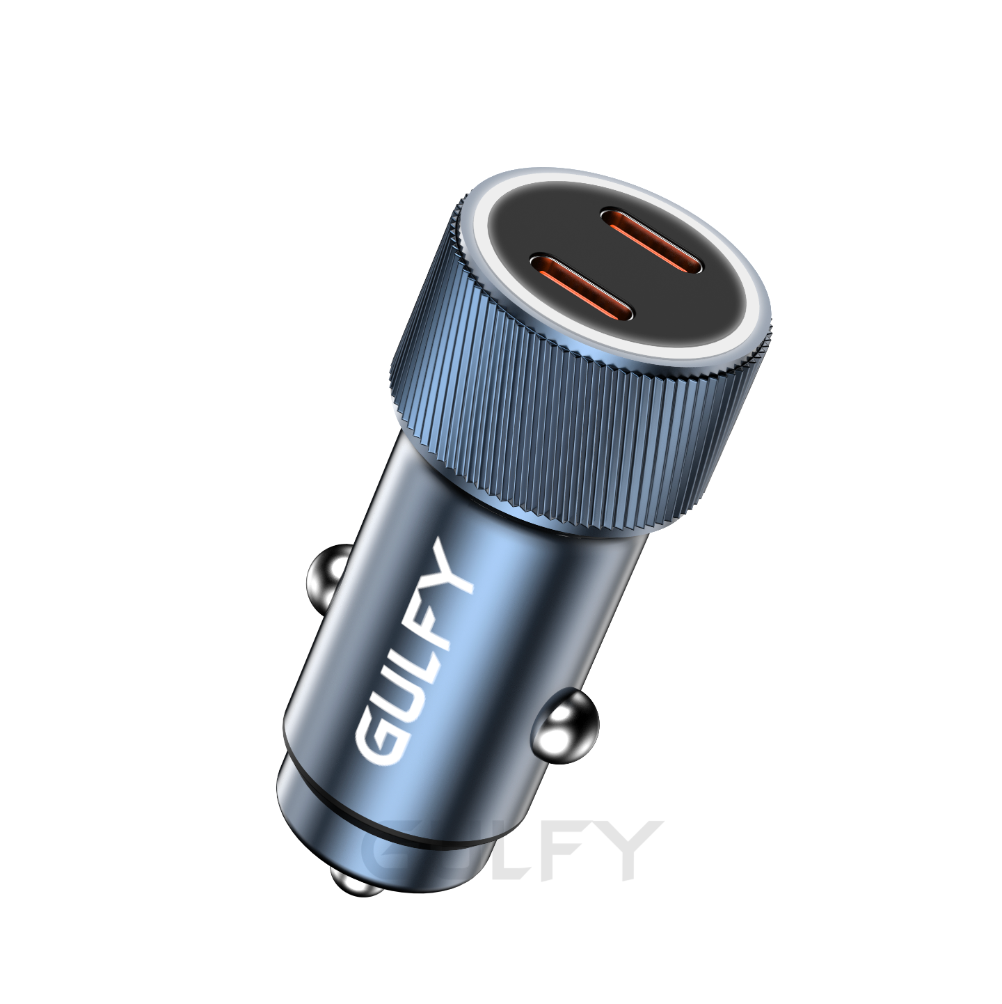 GULFY Dual USB-C Car Charger (60W, Multi-color)