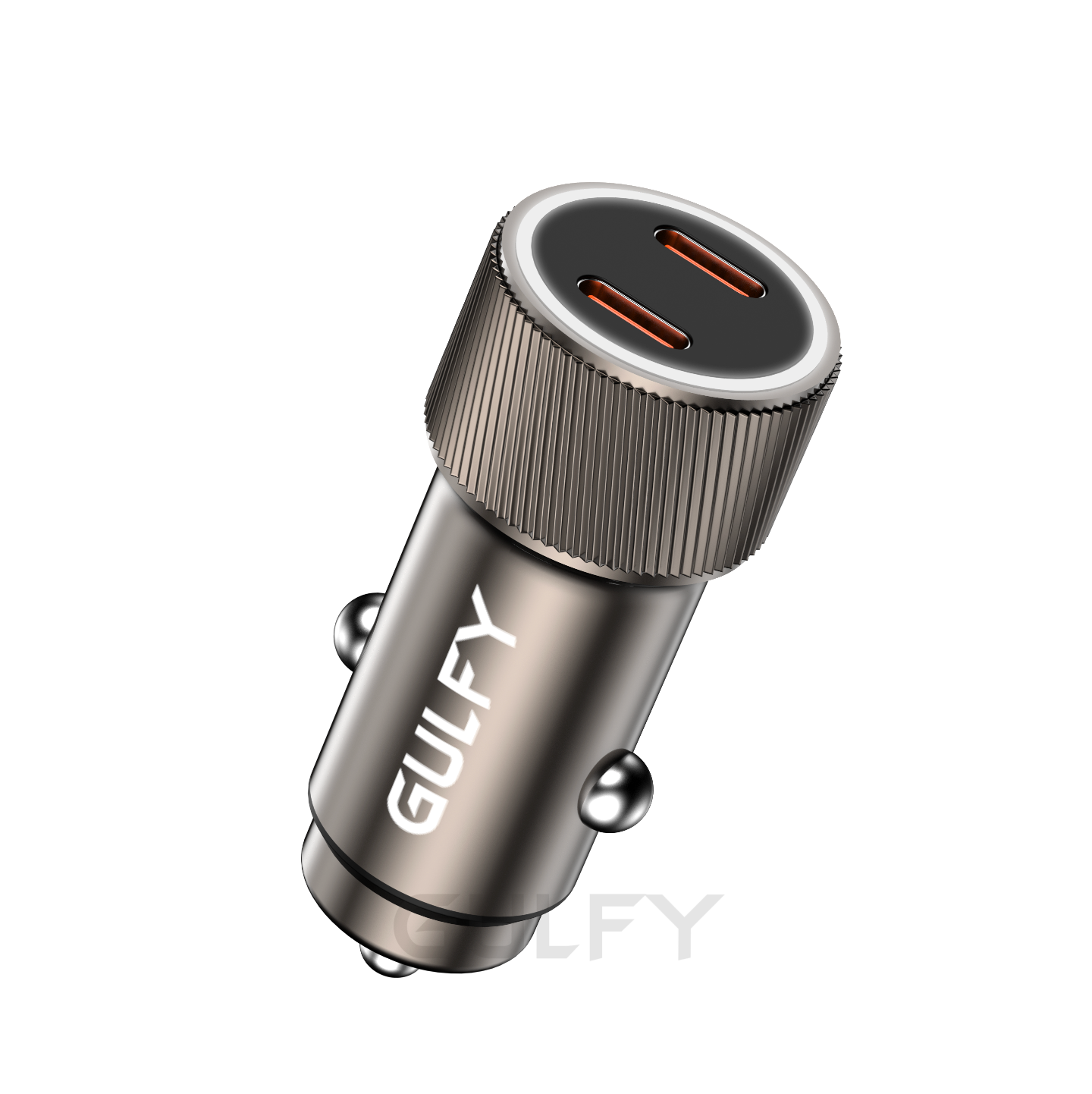 GULFY Dual USB-C Car Charger (60W, Multi-color)