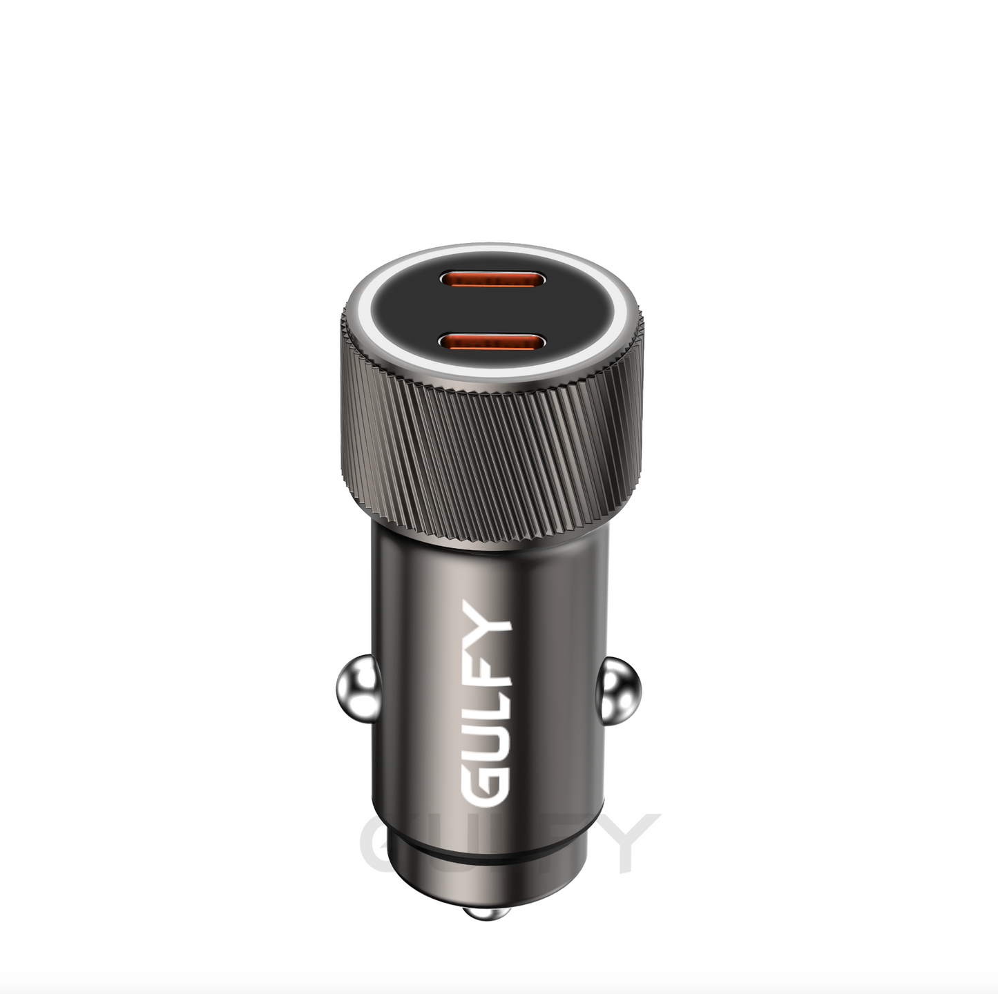 GULFY Dual USB-C Car Charger (60W, Multi-color)