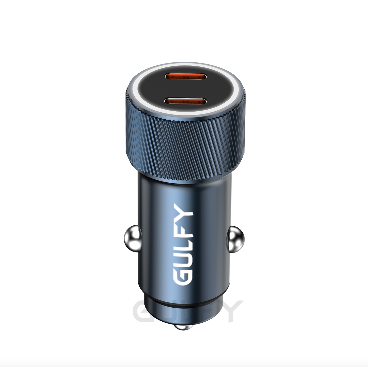GULFY Dual USB-C Car Charger (60W, Multi-color)