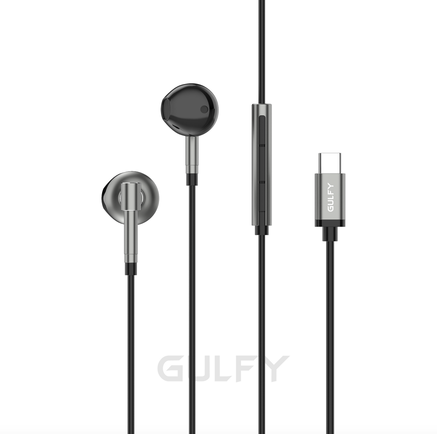 GULFY Wired Handsfree | Hi - Fi Sound, Comfortable Ergonomic Fit (USB-C, Aluminum Alloy)