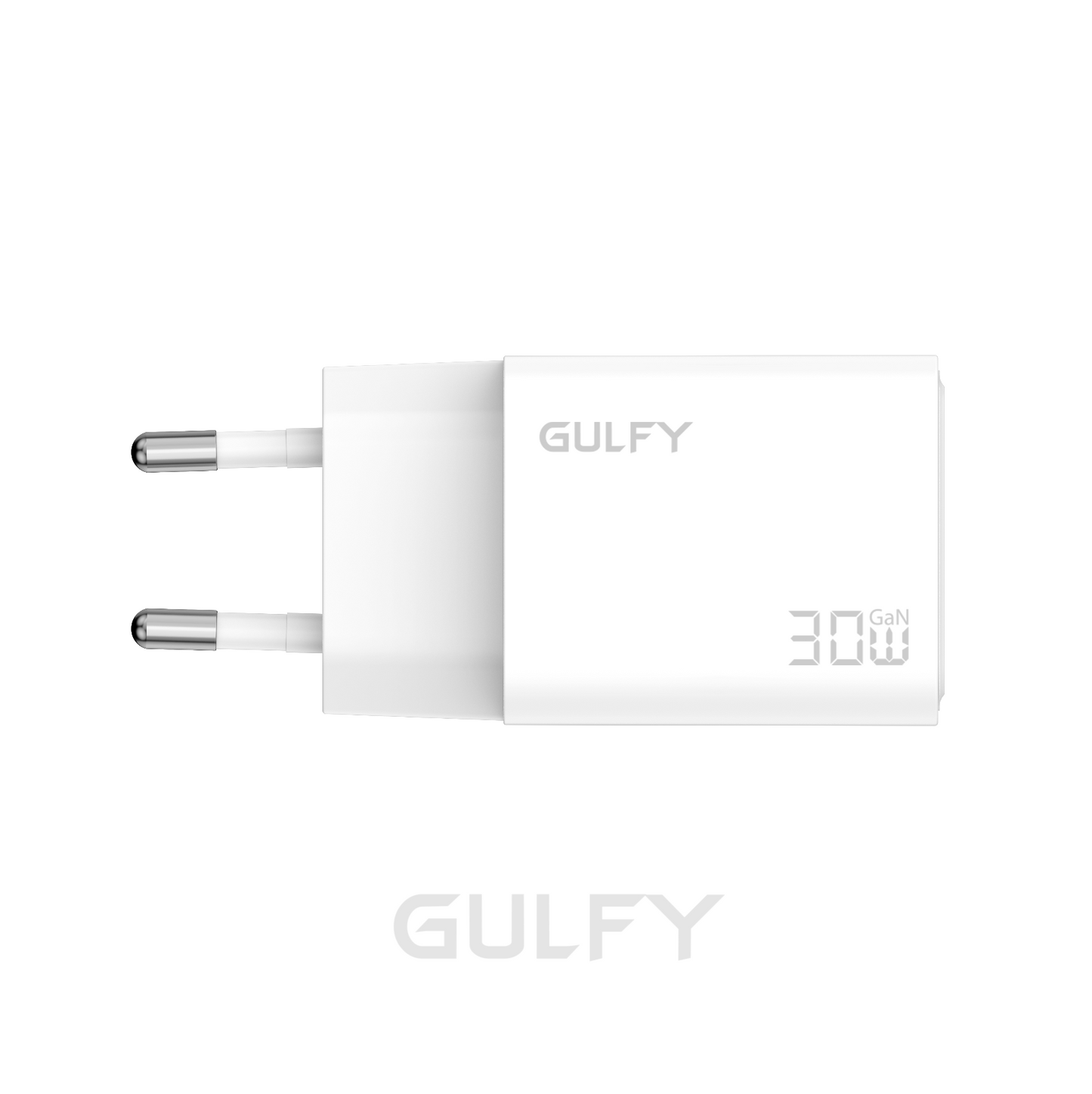 GULFY 30W Lightning & USB-C & USB-A EU Plug Charger| Fast Charging (White)