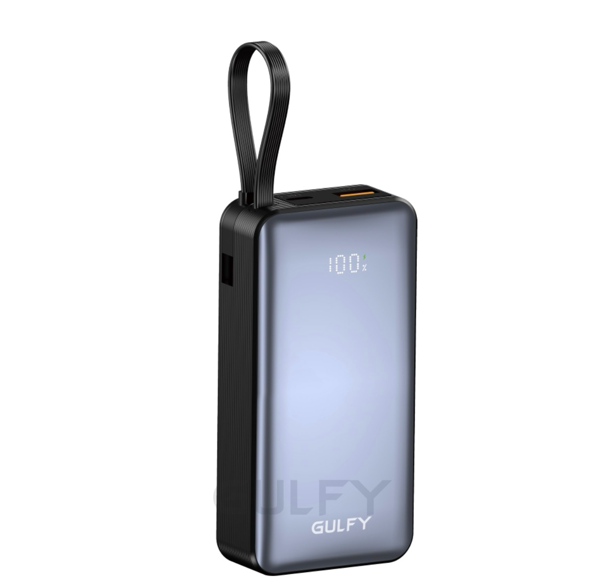 GULFY 10000mAh Power Bank | 22.5W Fast Charge, Built - in Cable, Digital Display