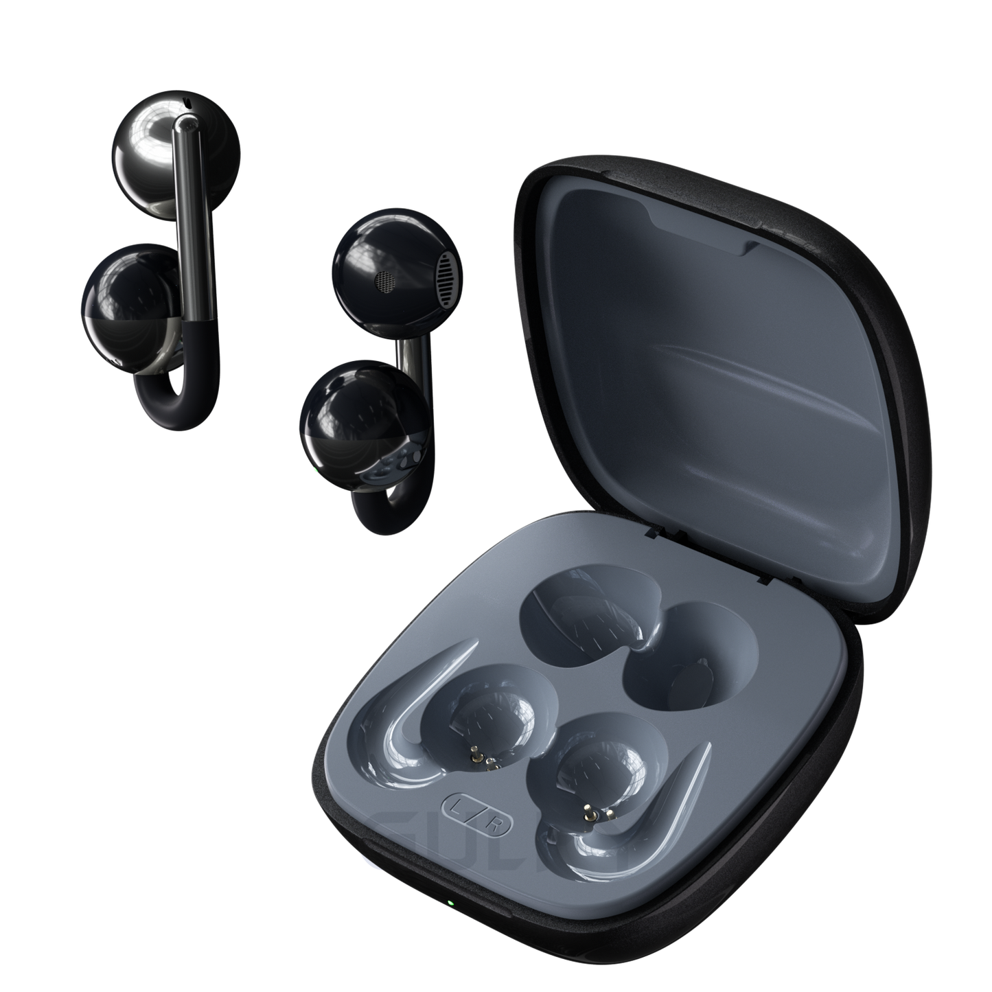 GULFY OWS Air Ear - clip Headset | Wireless, ANC Noise Cancelling, Hi - Fi Sound