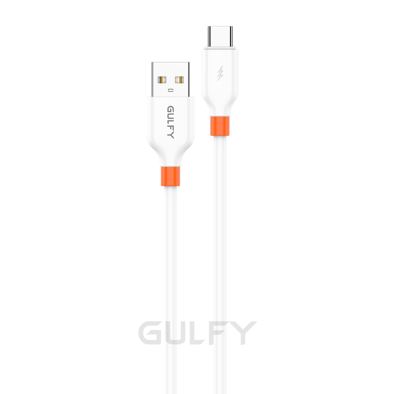 GULFY 18W USB-A UK Plug Charger with USB-C Cable| Fast Charging (White)