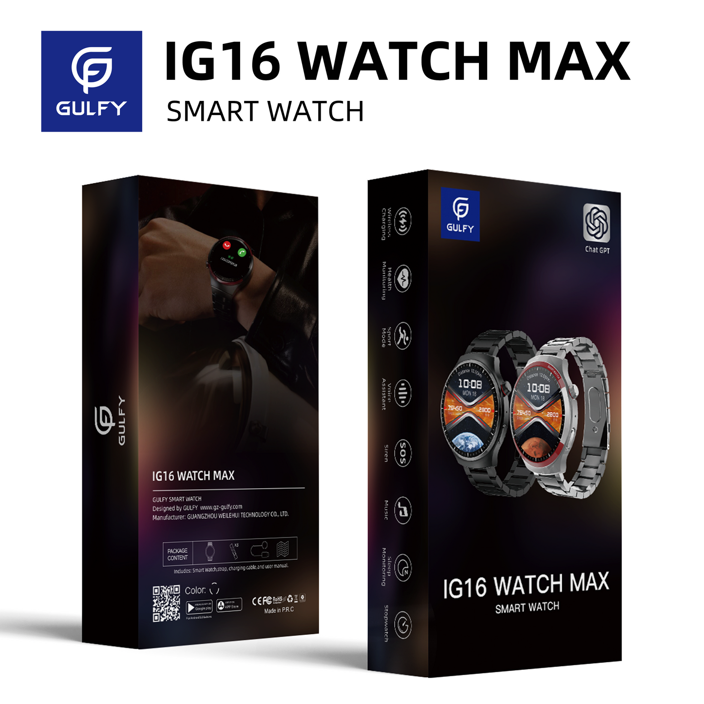 GULFY IG16 WATCH MAX Smart Watch: 1.53” HD Screen, Multi - Function Design