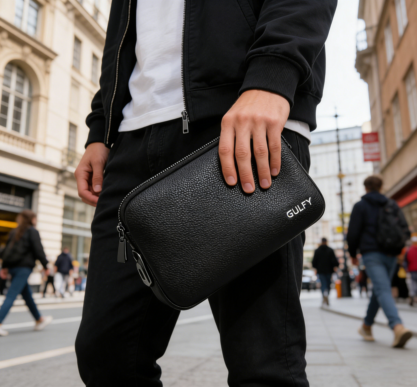 Fingerprint & Bluetooth Smart Lock Bag | PU Leather | Zinc Alloy Lock
