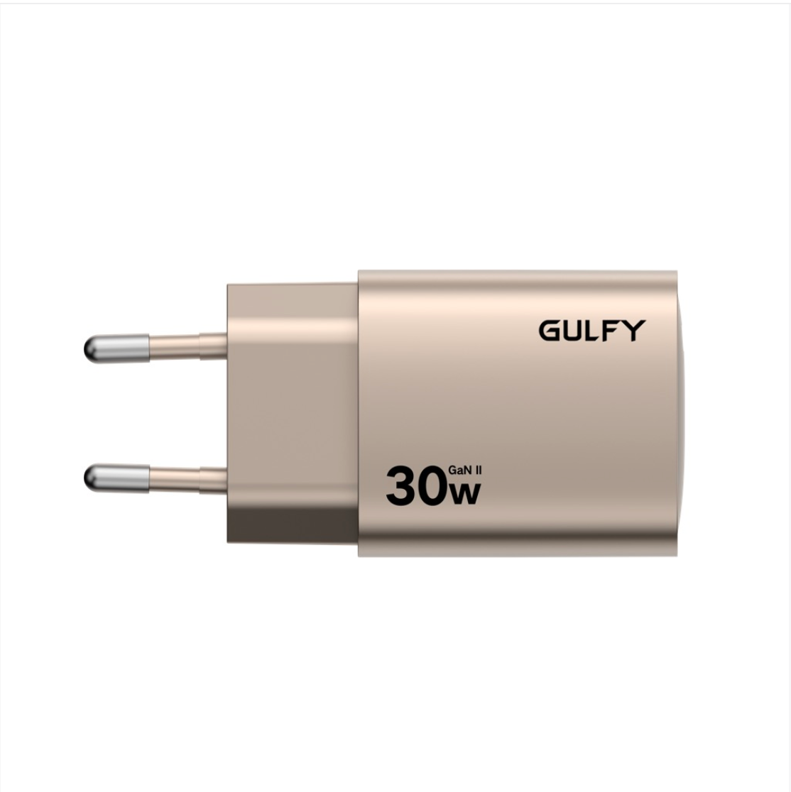 شاحن GULFY USB-C 30 واط بمقبس الاتحاد الأوروبي | شحن سريع (ذهبي تيتانيوم)
