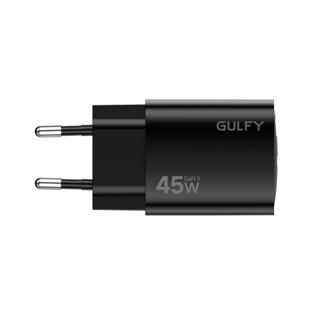 GULFY 45W USB-C & USB-A EU Plug Charger for iPhone 17 | Fast Charging (Black)