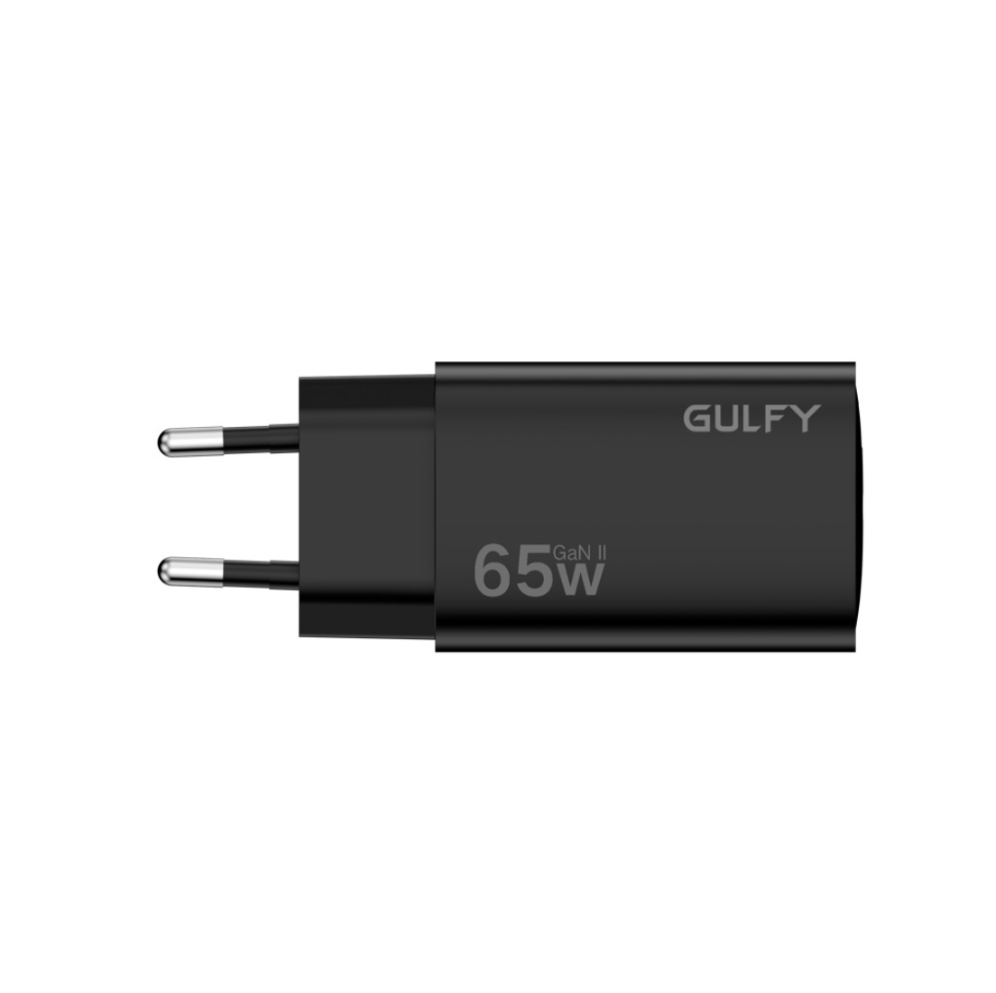 GULFY 65W Dual USB-C & USB-A EU Plug Charger| Fast Charging (Black)