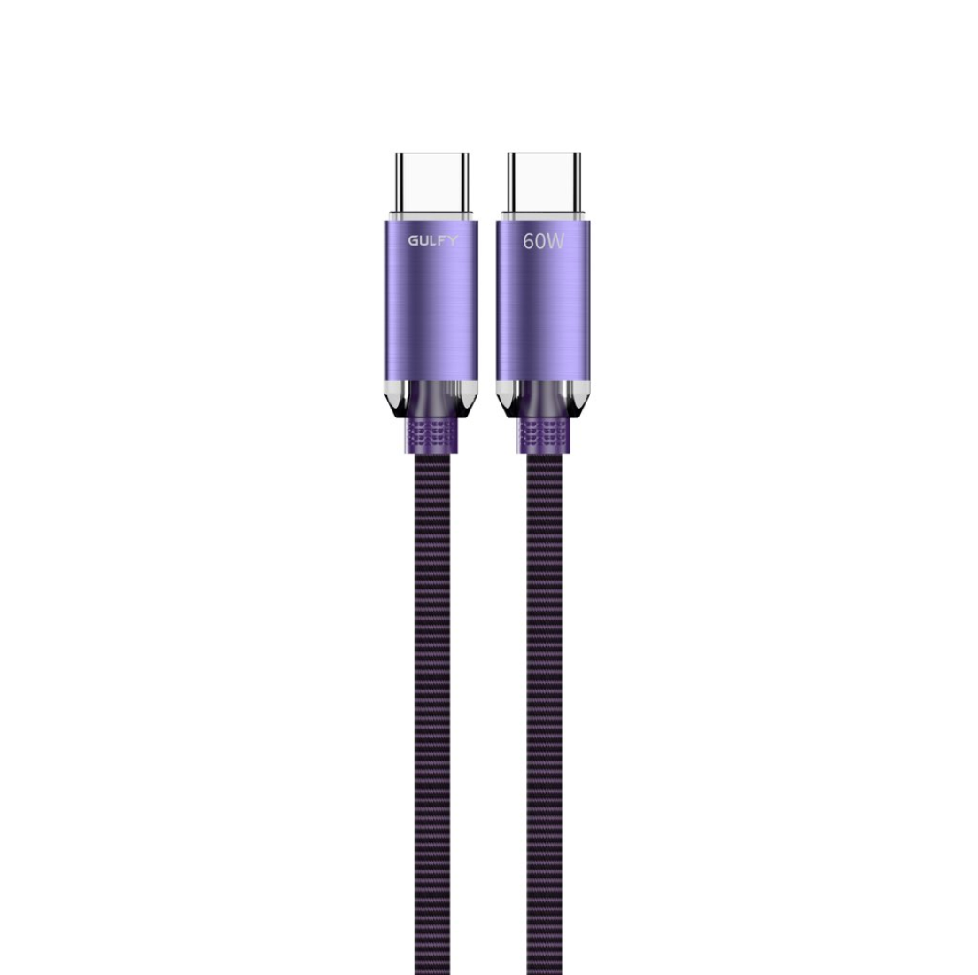 GULFY USB-C to USB-C Fast Charging & Sync Cable (60W, 1m, Multi-color, Aluminum alloy & Nylon)