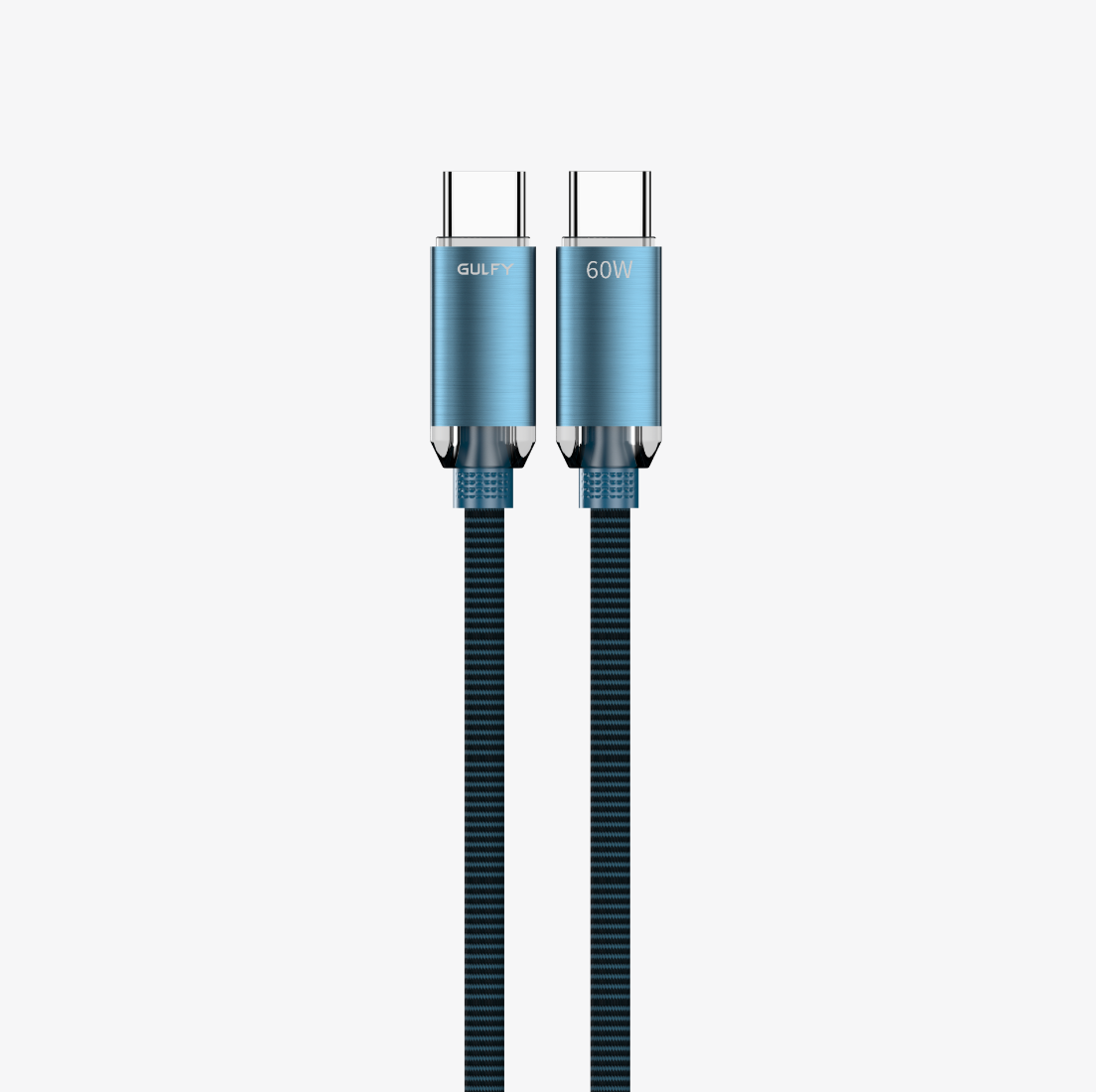 GULFY USB-C to USB-C Fast Charging & Sync Cable (60W, 1m, Multi-color, Aluminum alloy & Nylon)