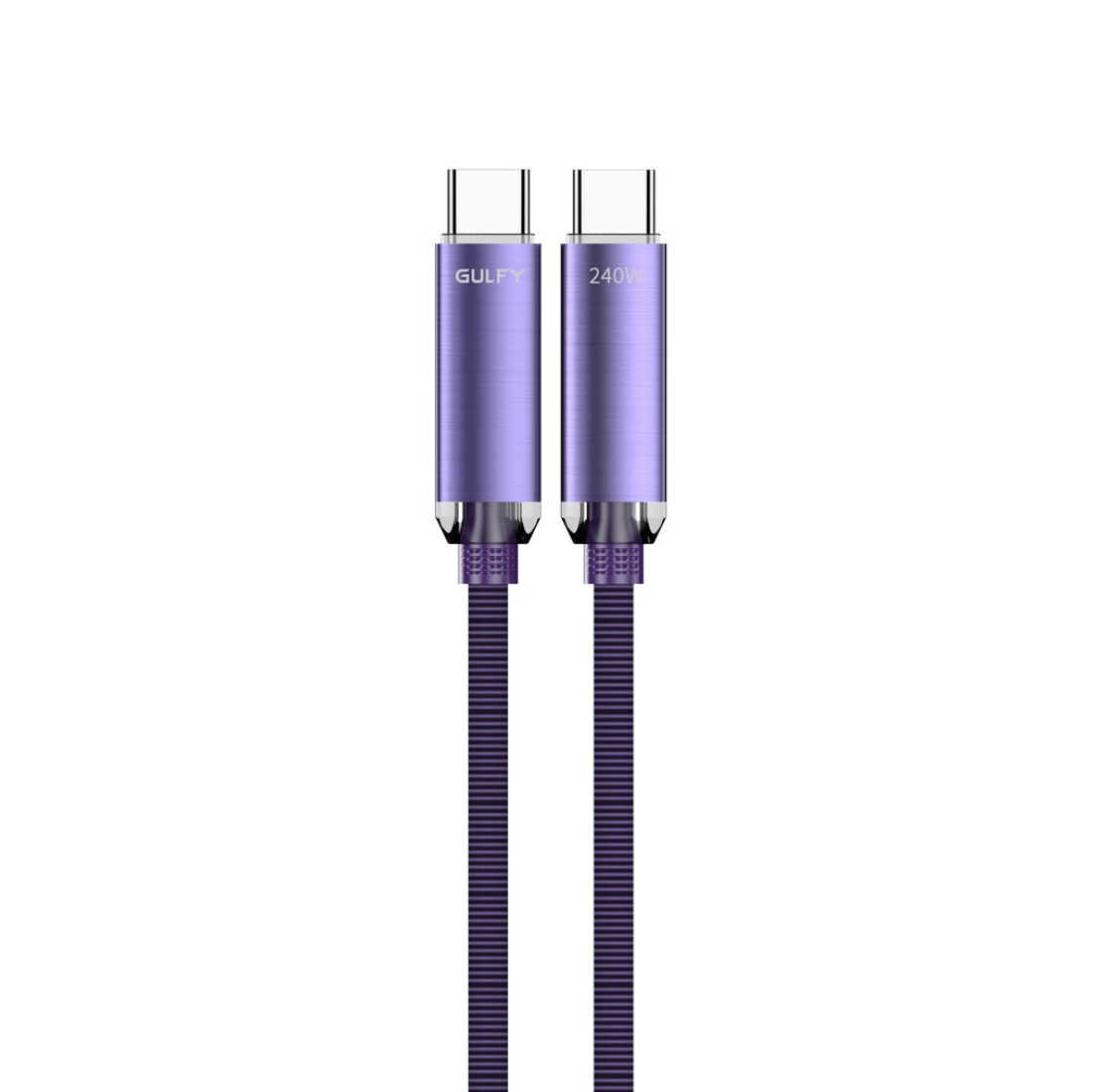 GULFY 240W USB-C to USB-C Fast Charging & Sync Cable (2m, Multi-color, Aluminum alloy & Nylon)