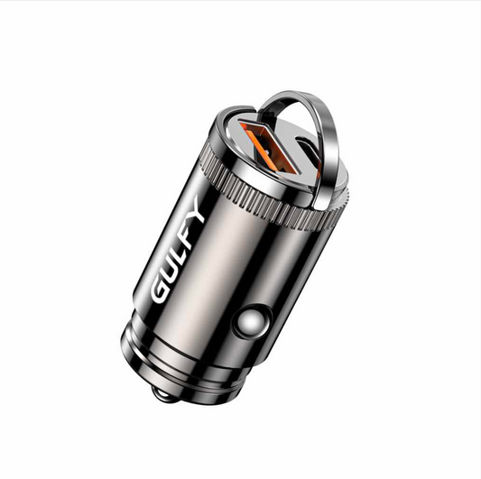 GULFY USB-A & USB-C Car Charger (30W, Brown)