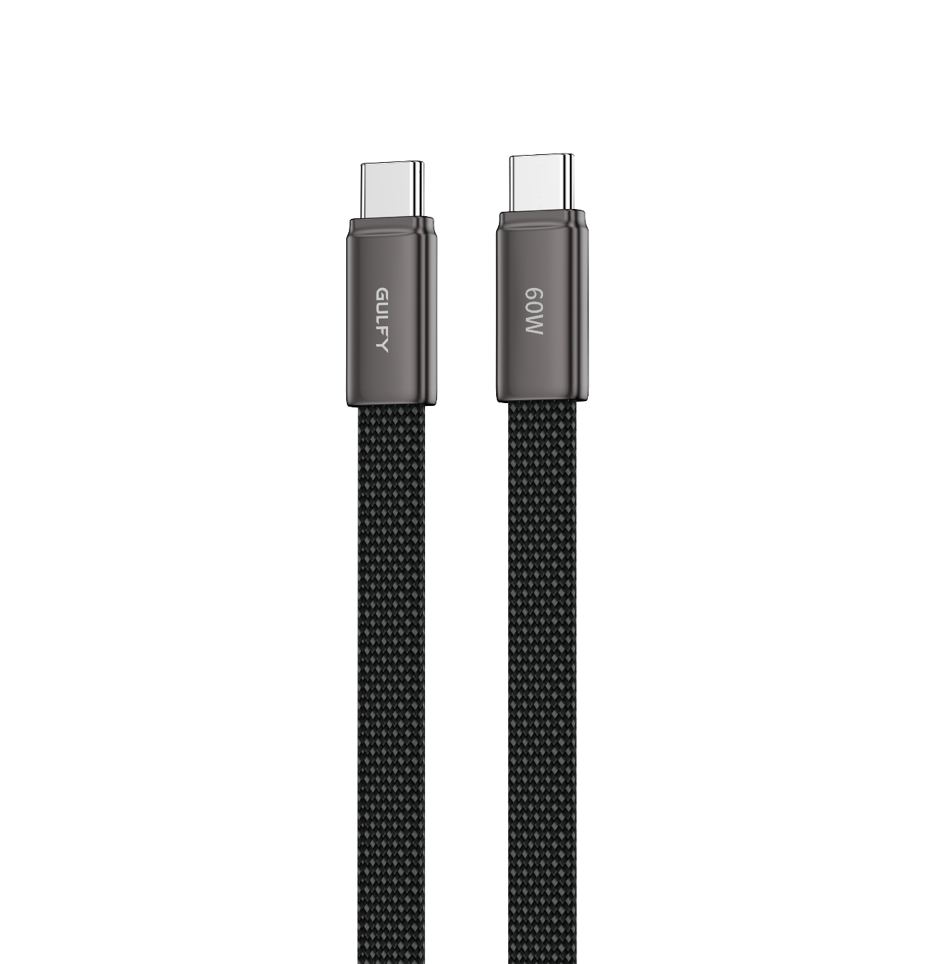 GULFY USB-C to USB-C Fast Charging Cable (60W, 1m, Zinc alloy, Multi-color)