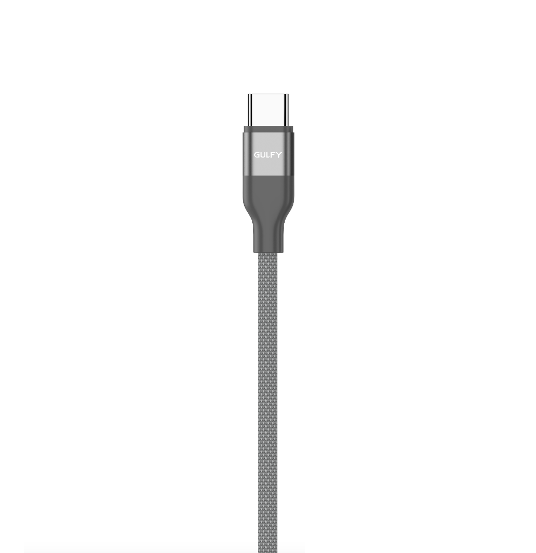 GULFY USB-C  Charge & Data Sync Cable (60W, 1m, Multi-color, Aluminum alloy & Nylon)