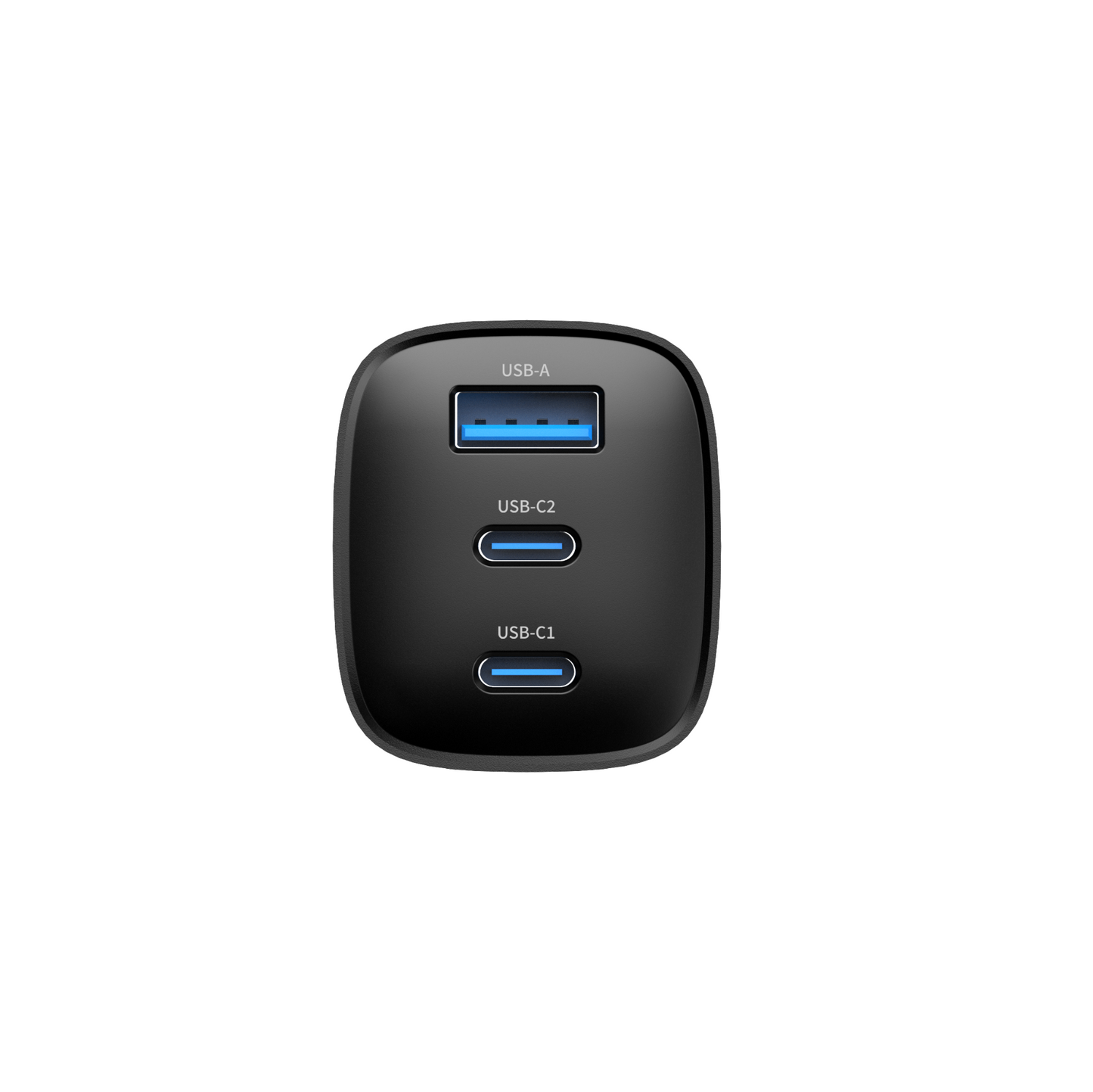 GULFY 65W Dual USB-C & USB-A EU Plug Charger| Fast Charging (Black)