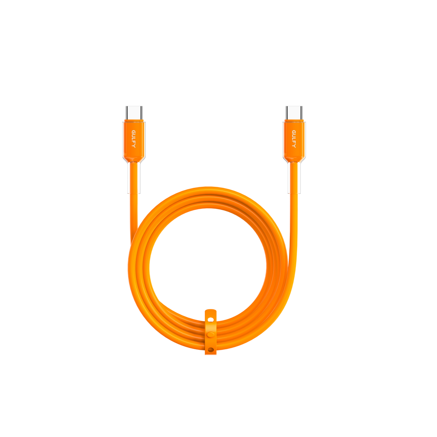 GULFY USB-C to USB-C Fast Charging Cable (60W, 2m, Silicone, White)