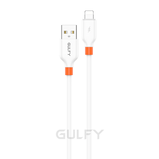 GULFY USB to Lightning Fast Charging & Sync Cable (1m, White, TPE)