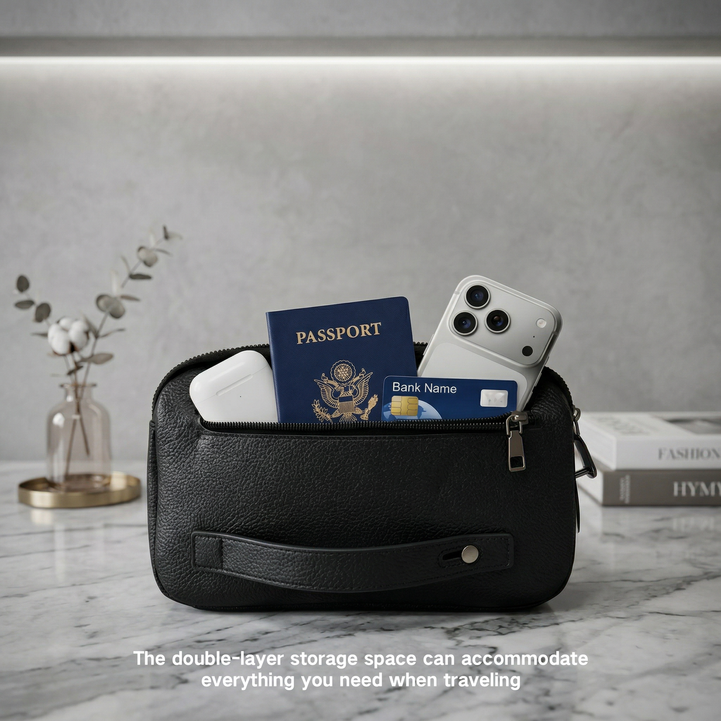 Fingerprint & Bluetooth Smart Lock Bag | PU Leather | Zinc Alloy Lock