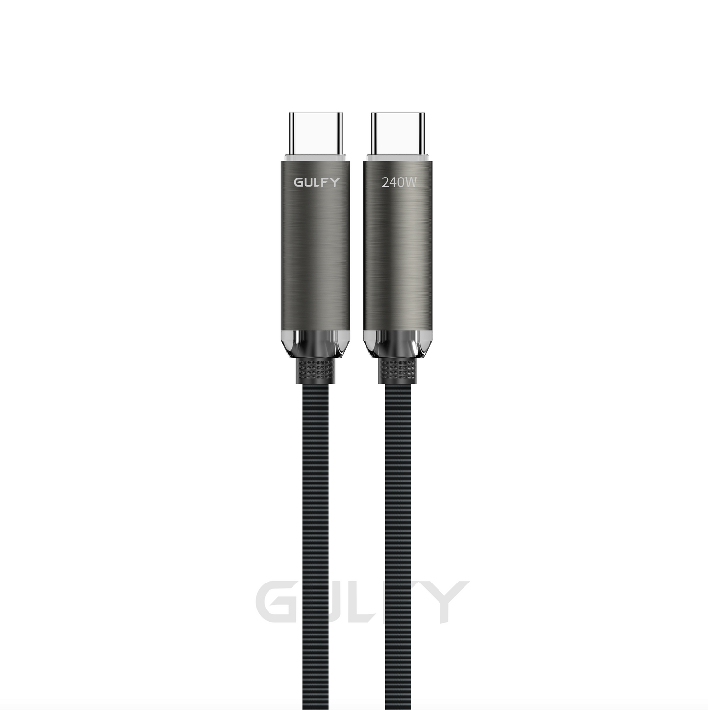GULFY 240W USB-C to USB-C Fast Charging & Sync Cable (2m, Multi-color, Aluminum alloy & Nylon)