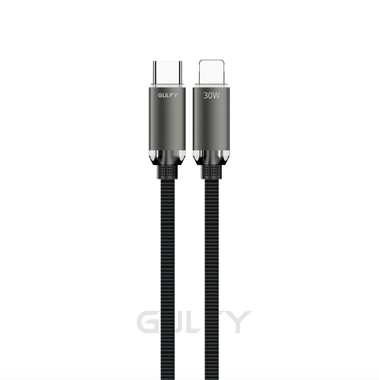 GULFY USB-C to Lightning Fast Charging & Sync Cable (1m, Multi-color, Nylon)