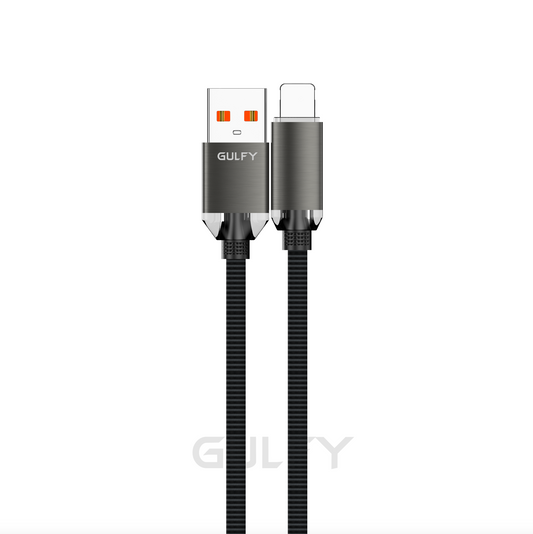 GULFY USB to Lightning Fast Charging & Sync Cable (1m, Multi-color, Nylon)