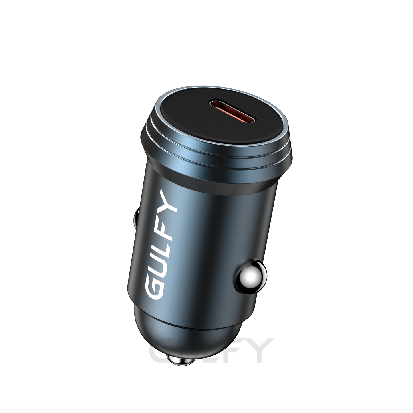 GULFY USB-C Car Charger ( 30W, Blue, with USB-C cable)