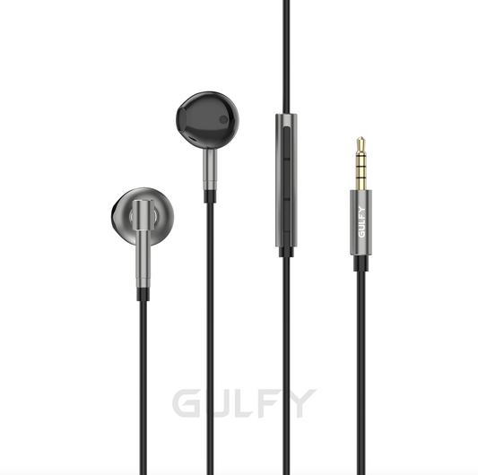 GULFY Wired Handsfree | Hi - Fi Sound, Comfortable Ergonomic Fit (3.5mm, Aluminum Alloy)