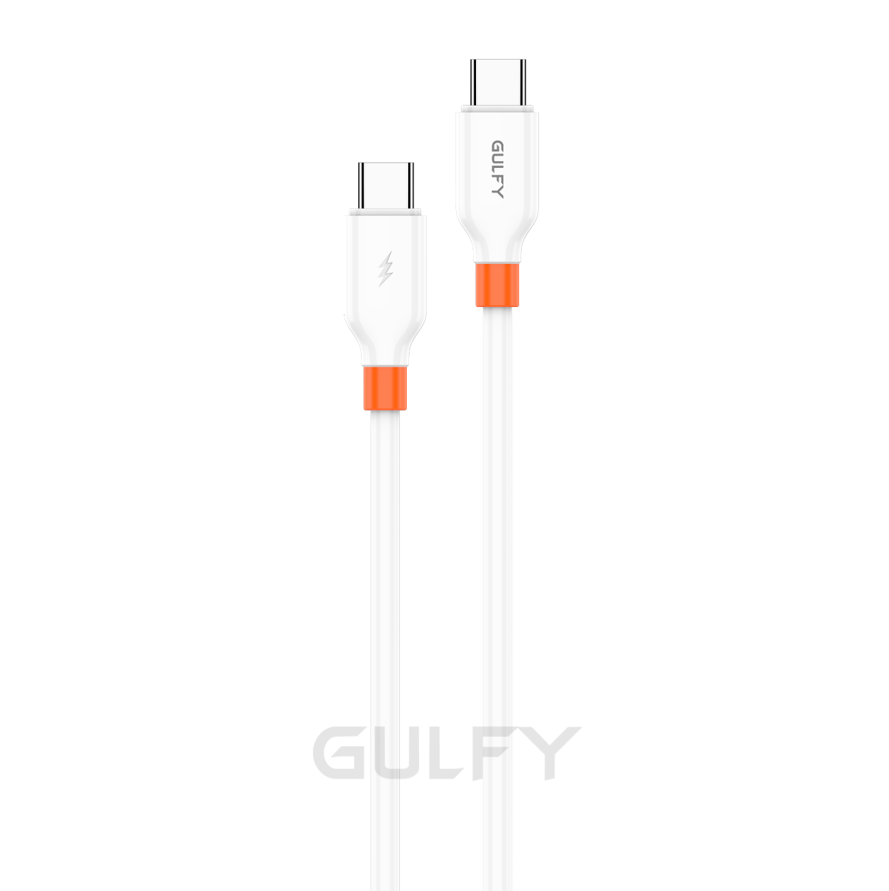 GULFY USB-C Fast Charging & Sync Cable (60W, 1m, White, TPE)