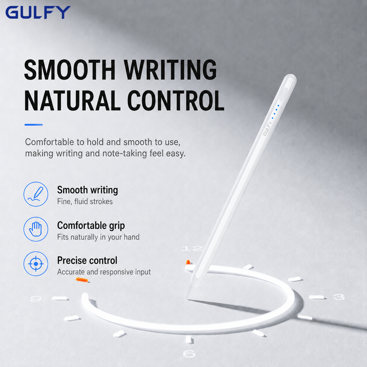 GULFY Stylus Pencil for iPad(iOS system) | Precise Writing & Drawing