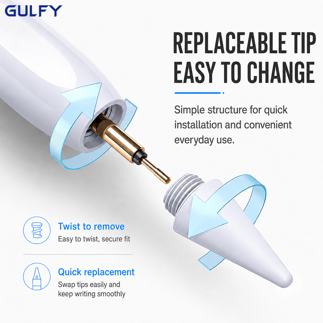 GULFY Stylus Pencil for iPad(iOS system) | Precise Writing & Drawing