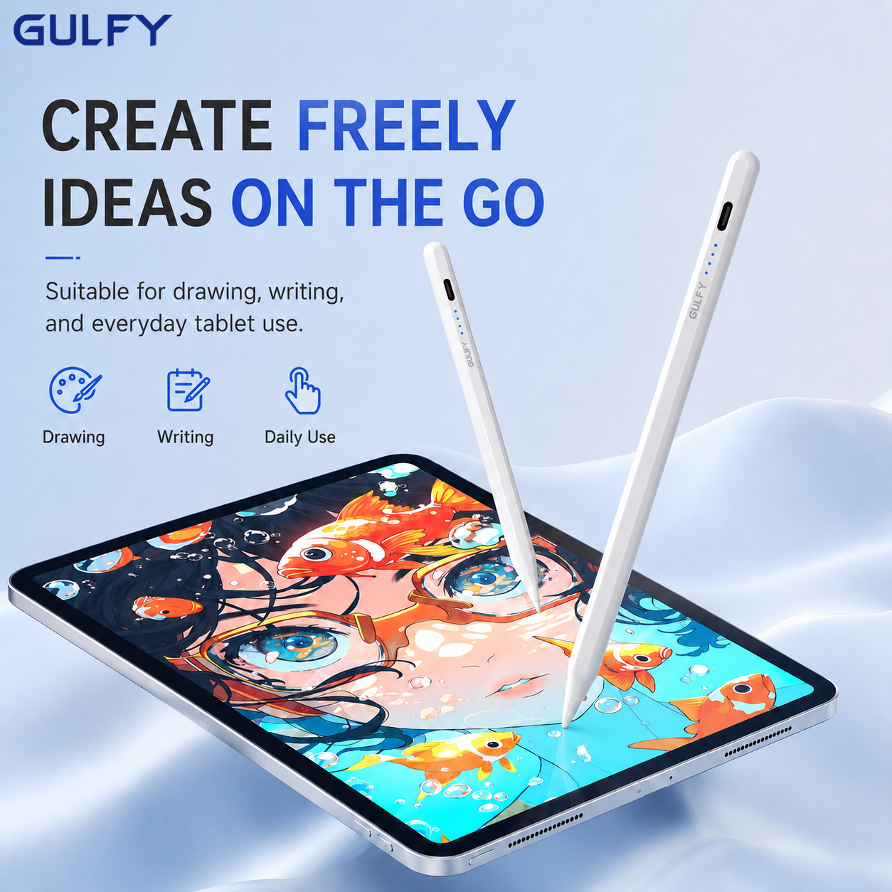 GULFY Stylus Pencil for iPad(iOS system) | Precise Writing & Drawing