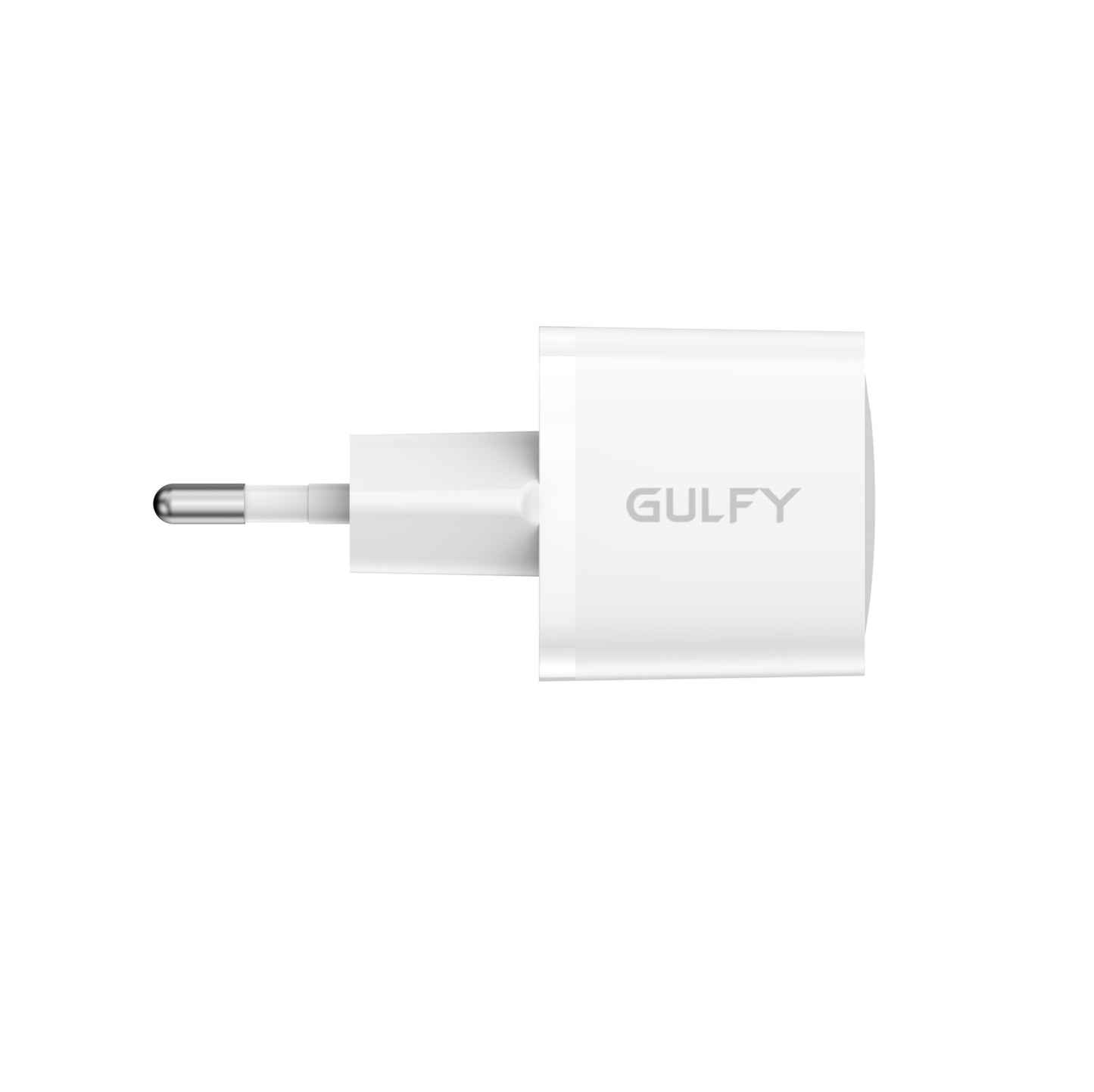شاحن GULFY USB-C 20 واط بمقبس الاتحاد الأوروبي | شحن سريع (أبيض)