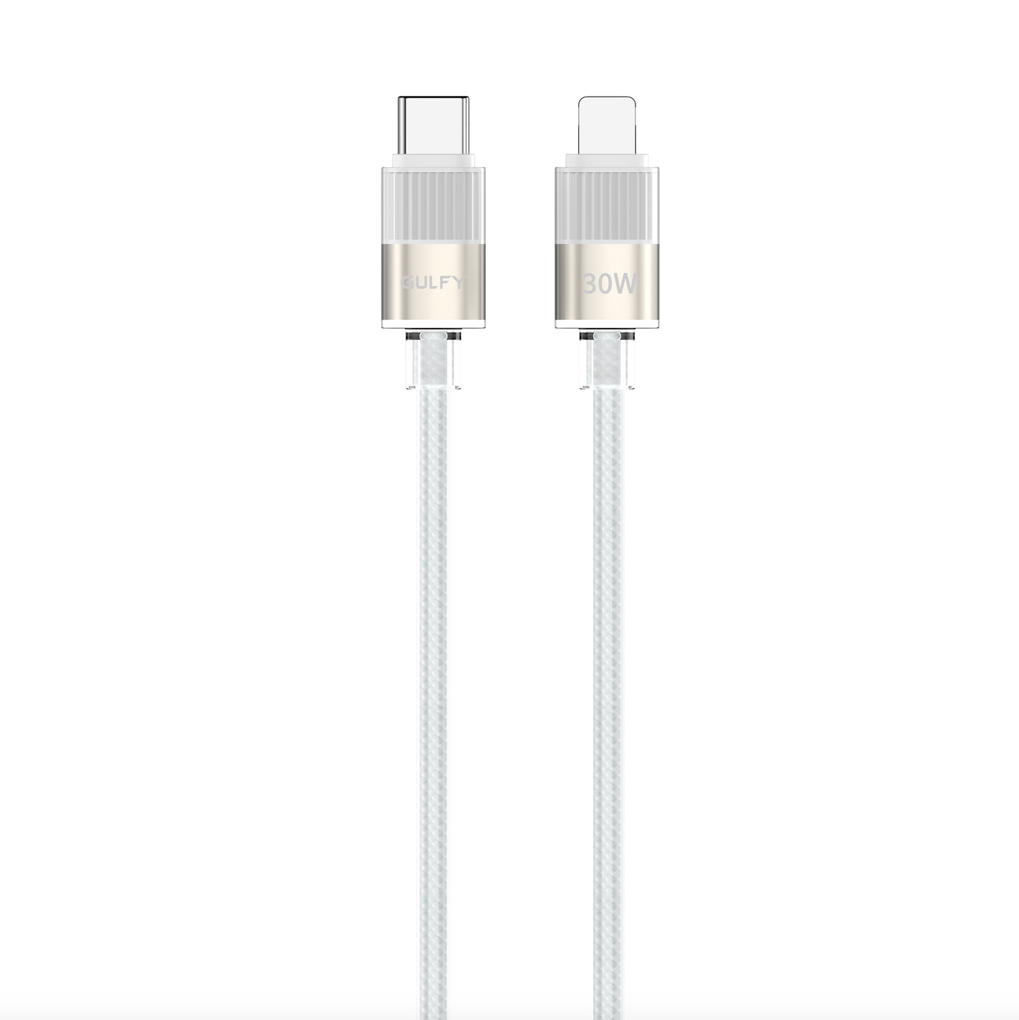 GULFY 30W USB-C EU Plug Charger with Lightning Cable| PD Fast Charging (Titanium gold)