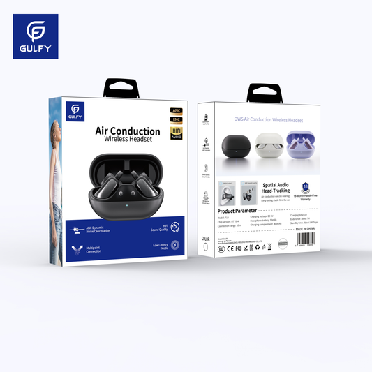 GULFY OWS Air Ear - clip Headset | Wireless, ANC Noise Cancelling, Hi - Fi Sound