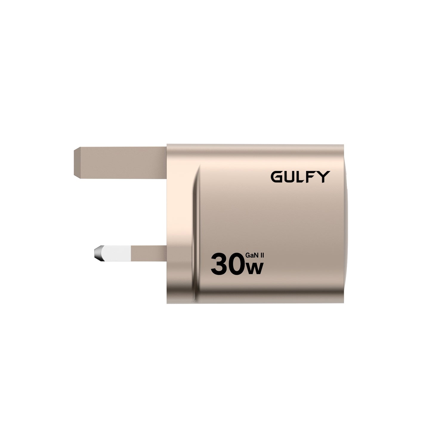 GULFY 30W USB-C UK Plug Charger for iPhone 17 | Fast Charging (Titanium desert gold)