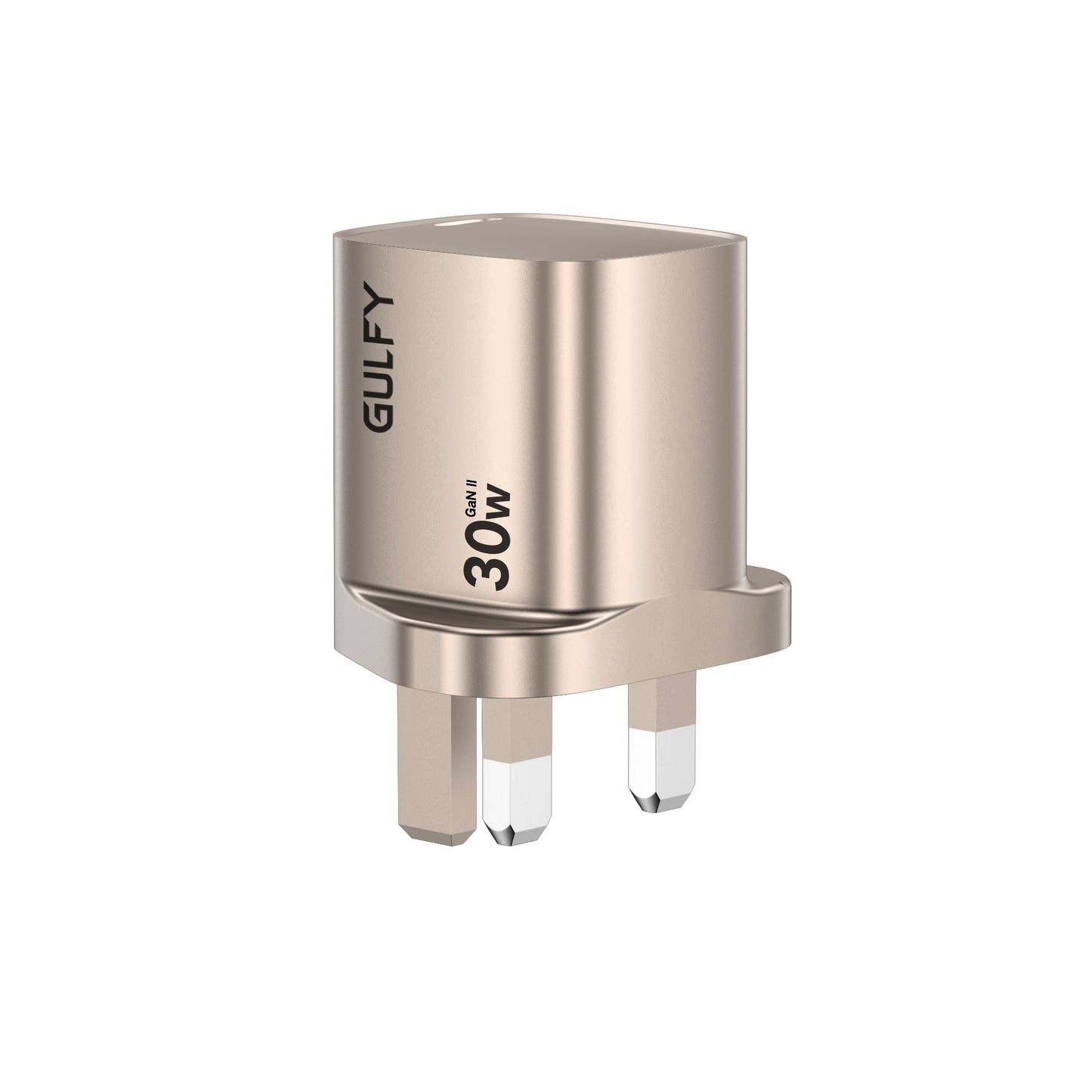GULFY 30W USB-C UK Plug Charger for iPhone 17 | Fast Charging (Titanium desert gold)