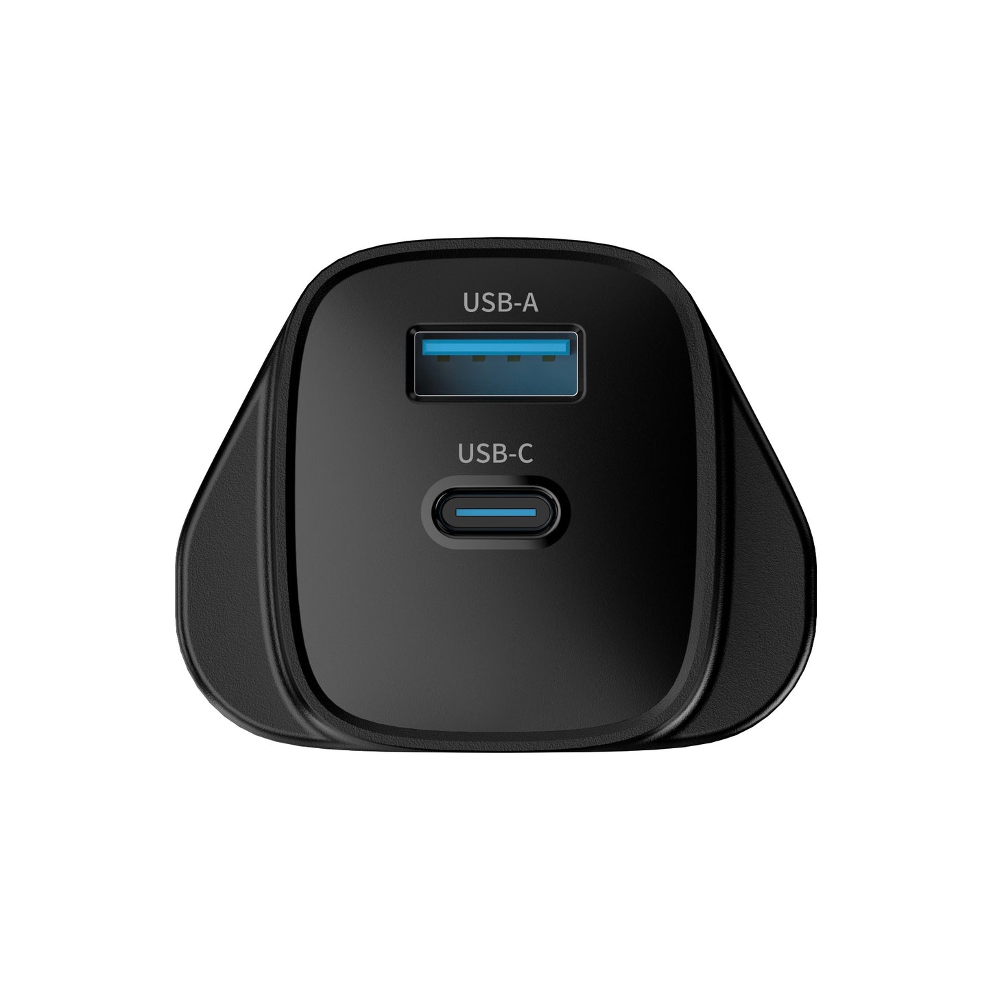 GULFY 45W USB-C & USB-A UK Plug Charger for iPhone 17 | Fast Charging (Black)