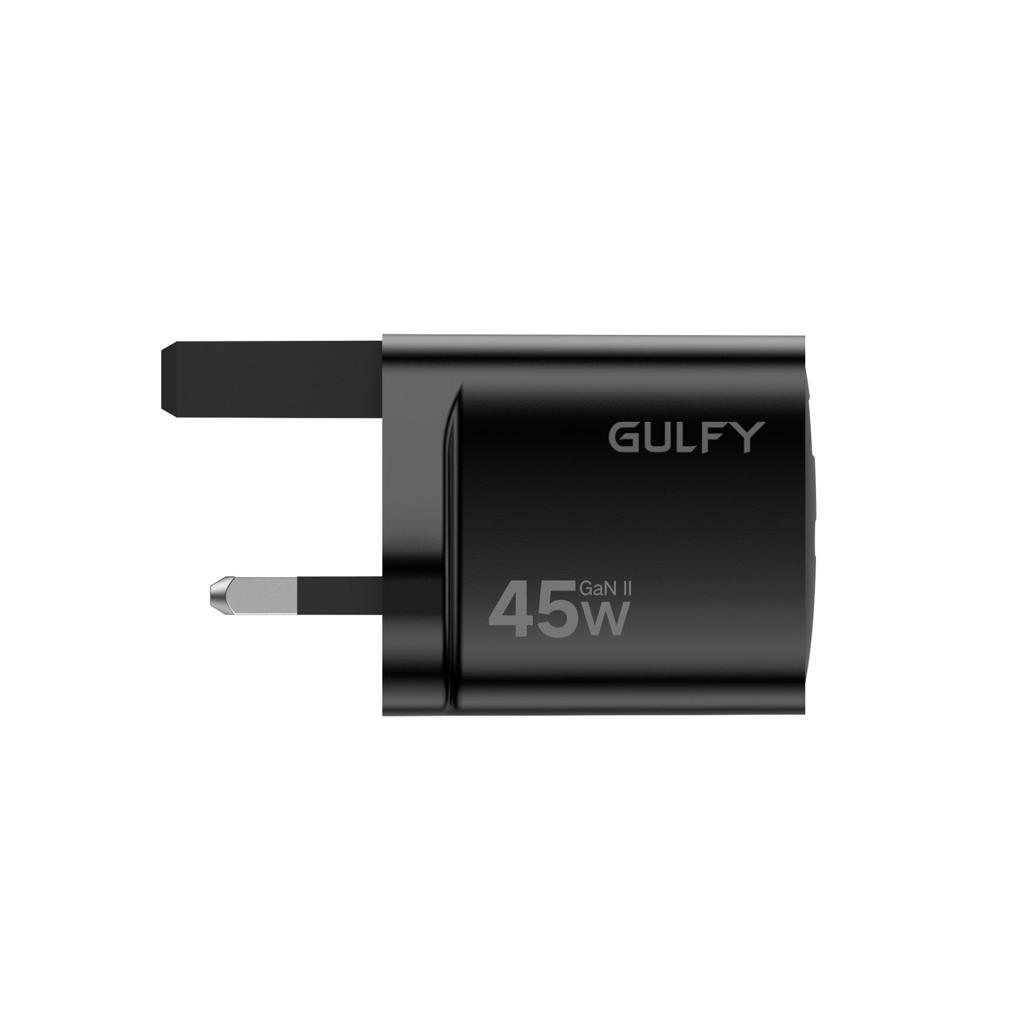 GULFY 45W USB-C & USB-A UK Plug Charger for iPhone 17 | Fast Charging (Black)
