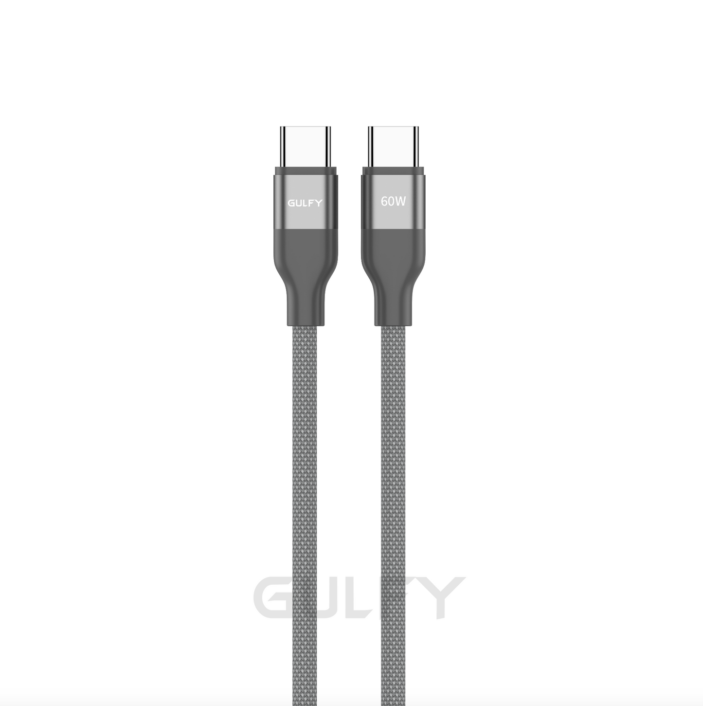 GULFY USB-C  Charge & Data Sync Cable (60W, 1m, Multi-color, Aluminum alloy & Nylon)